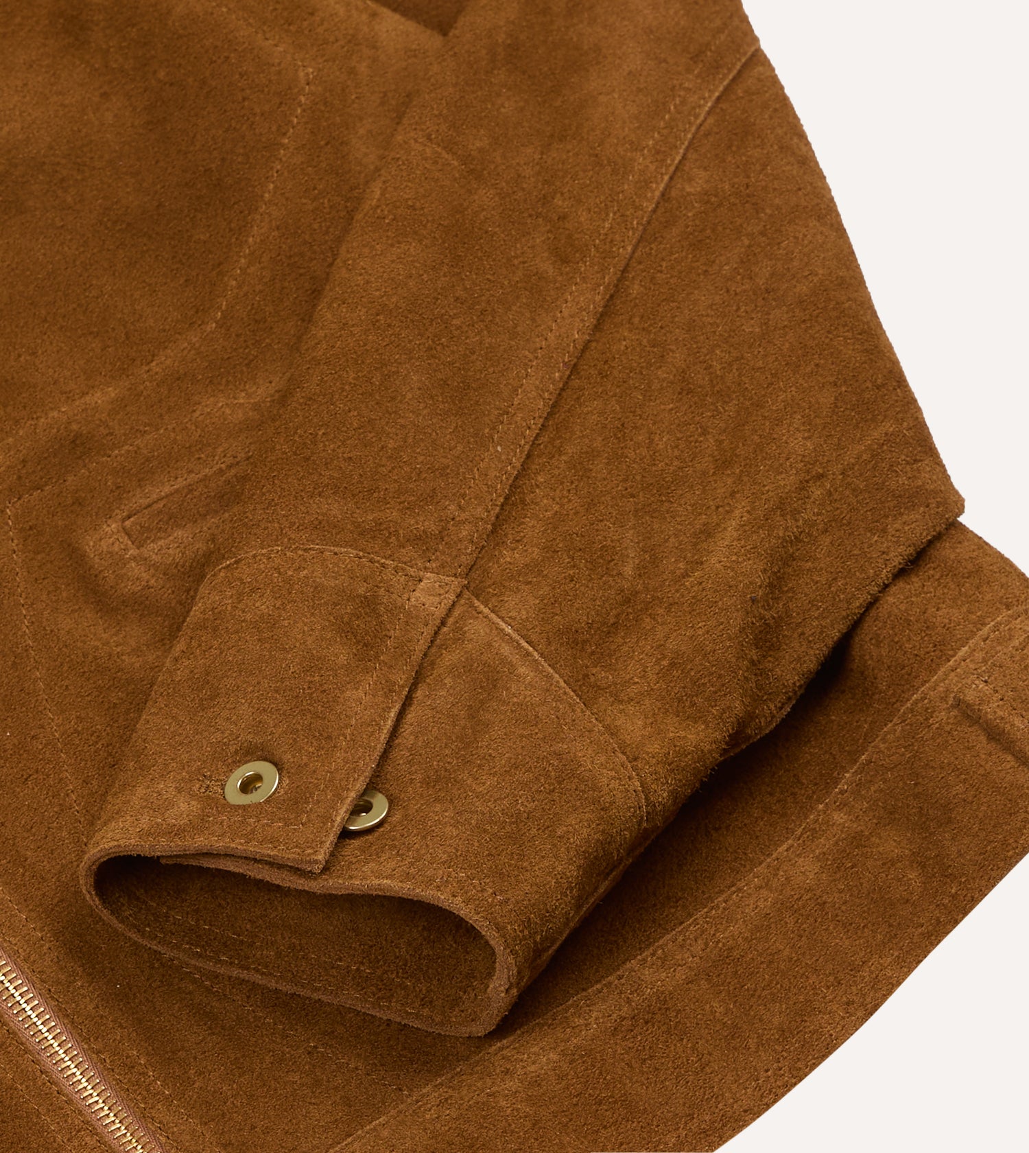 Snuff Raw Suede Blouson Jacket