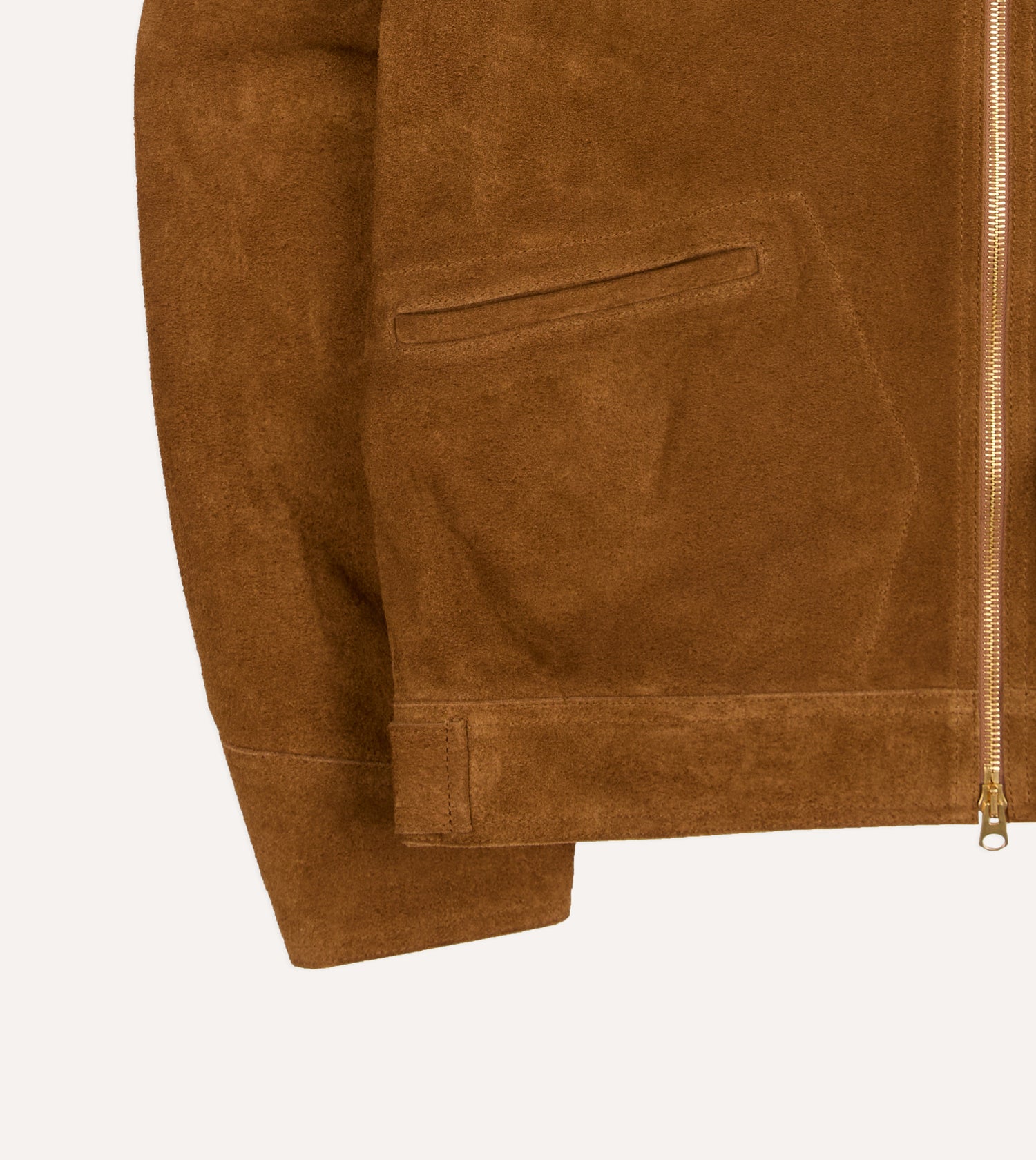 Snuff Raw Suede Blouson Jacket