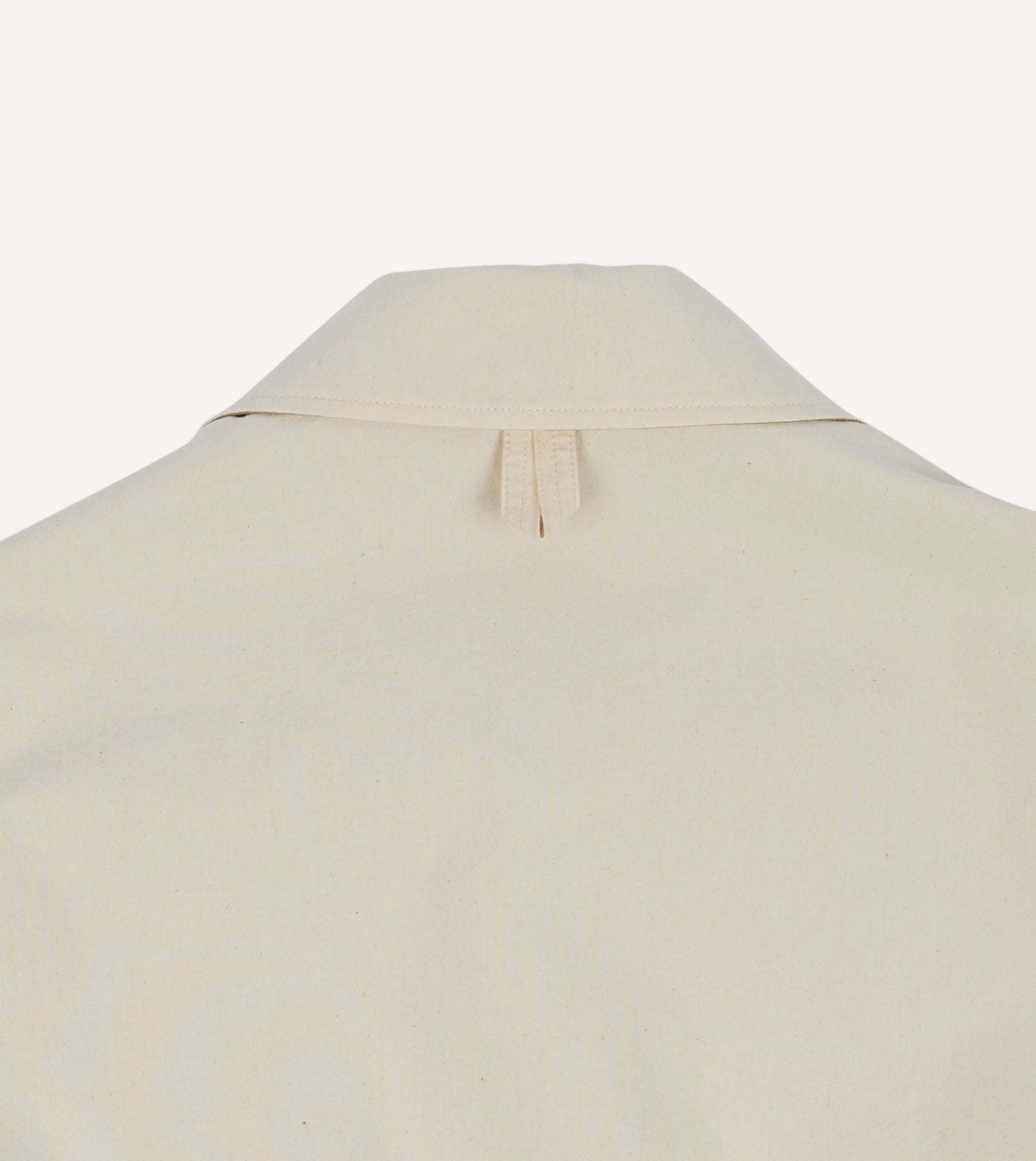 Ecru and Tan Reversible Cotton Blouson Jacket