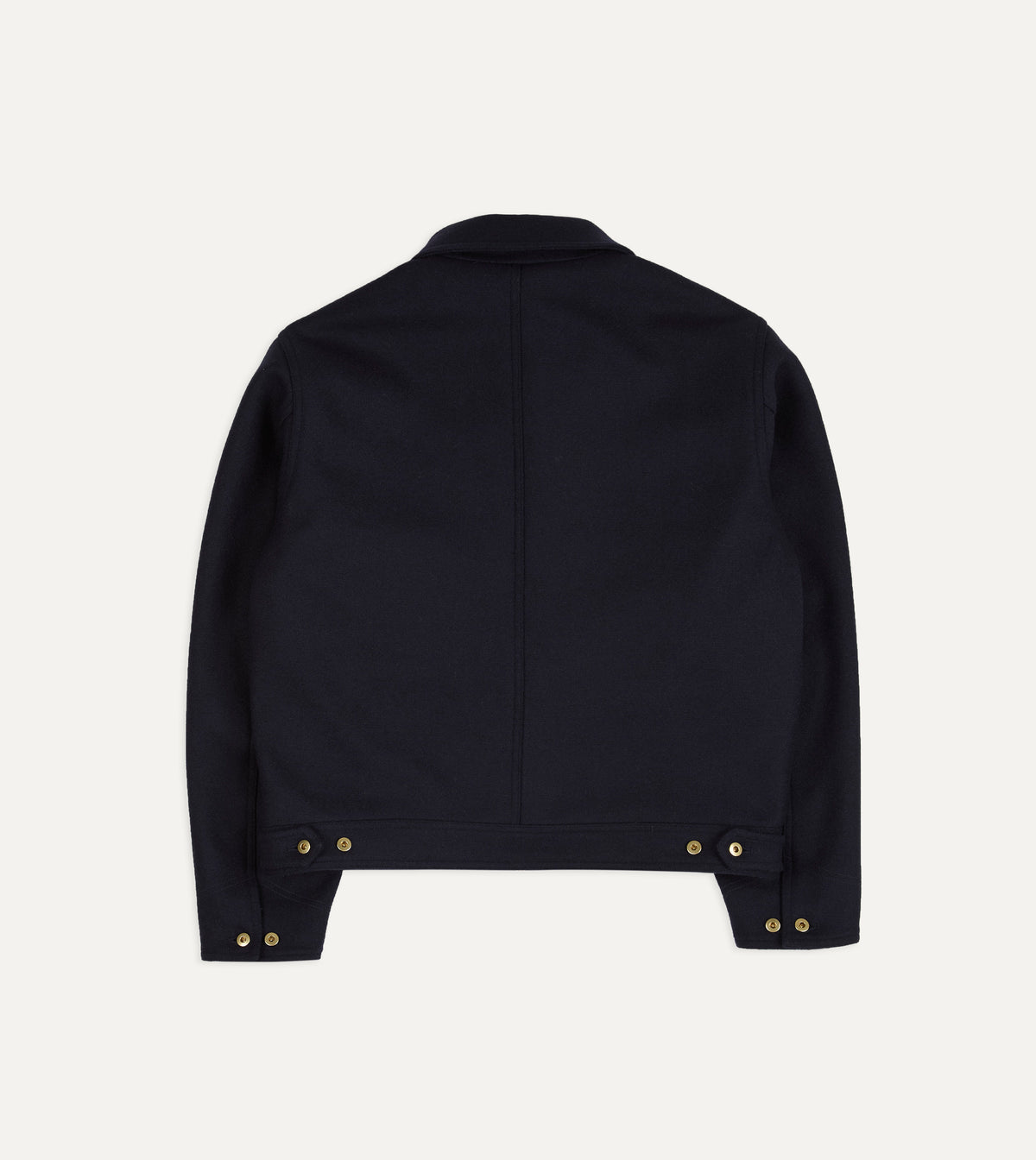 Navy Wool Melton Blouson