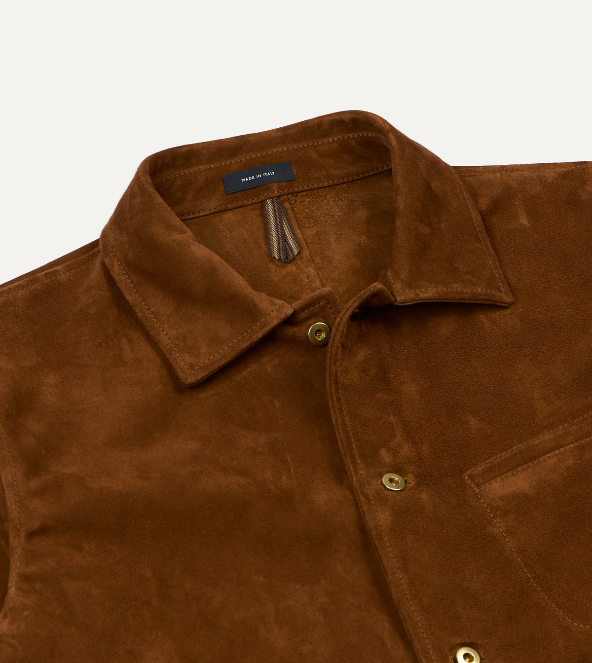 Brown Suede Blouson Jacket