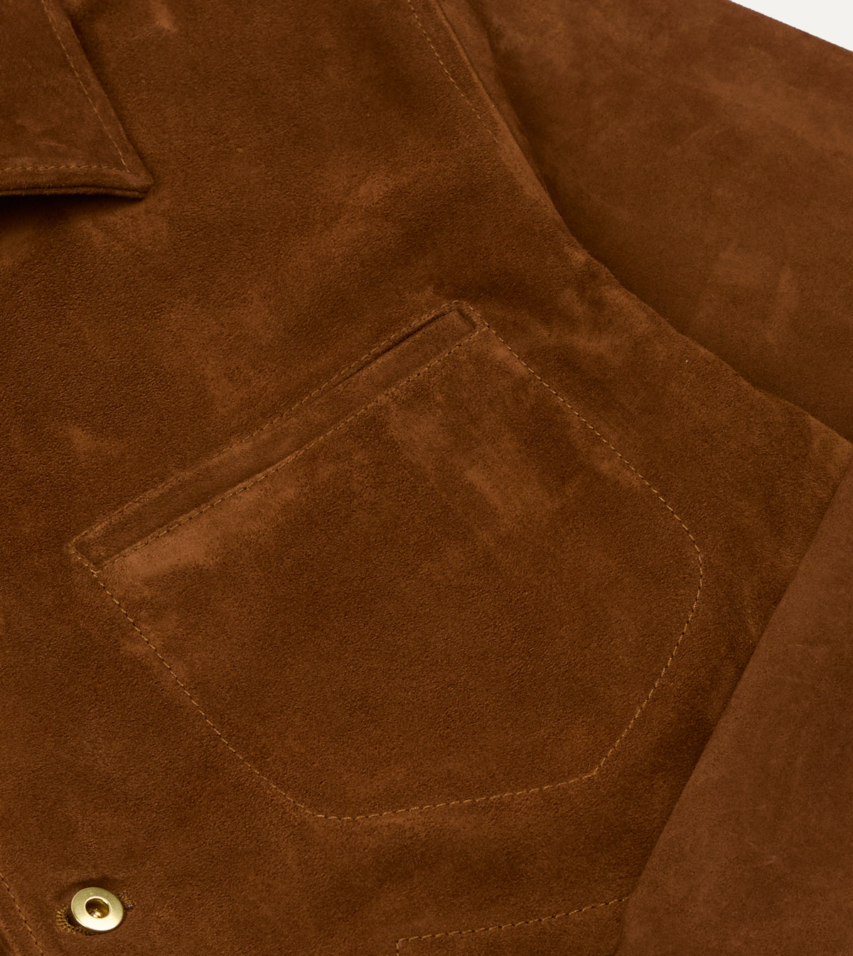 Brown Suede Blouson Jacket