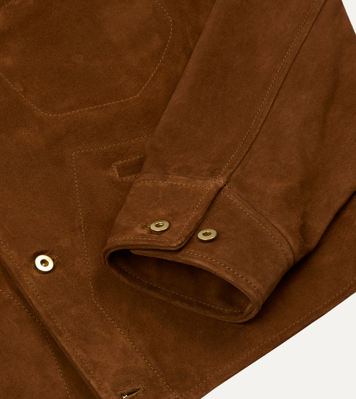 Brown Suede Blouson Jacket