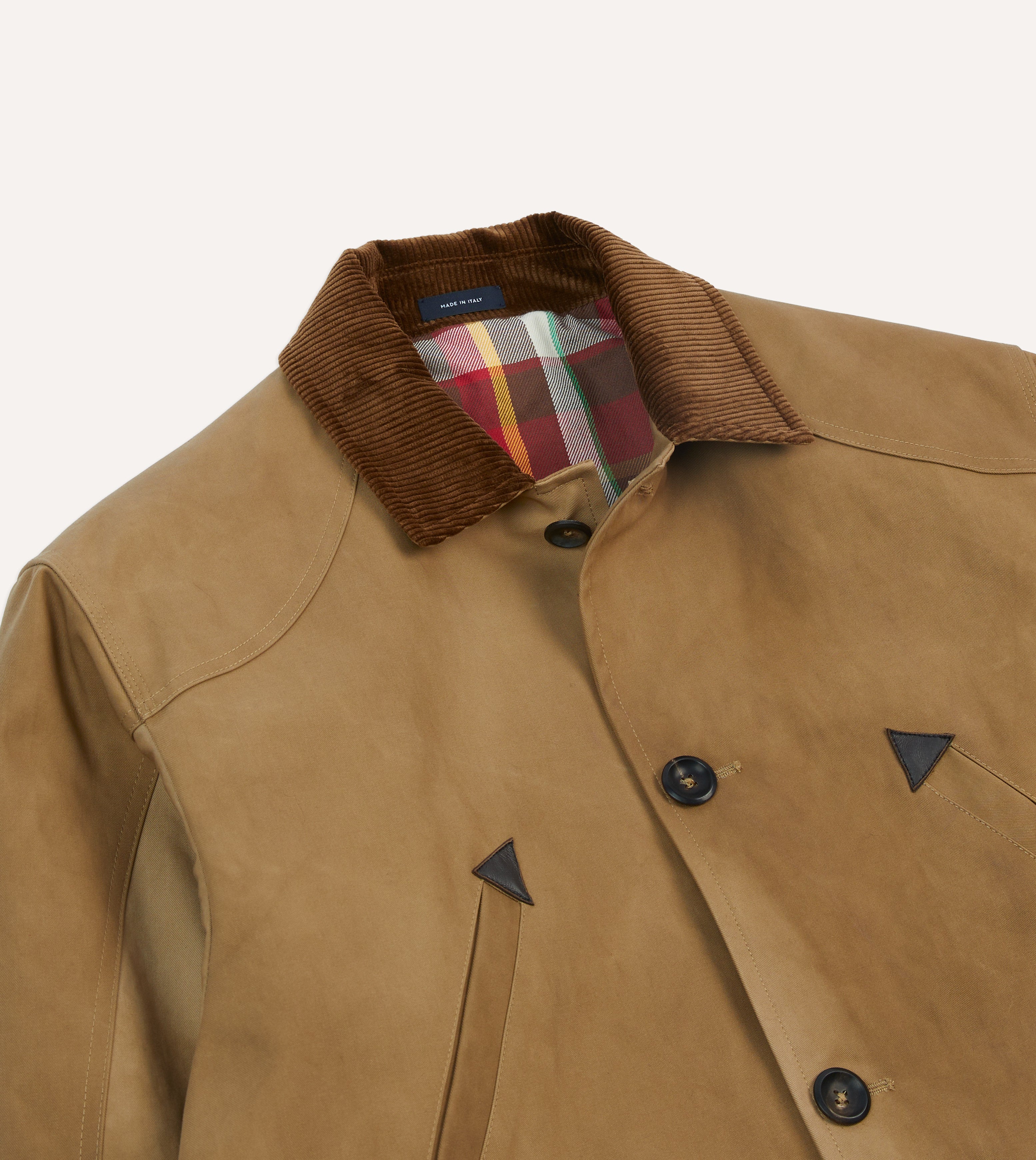 Light Brown Cotton Gabardine Barn Jacket Light Brown Cotton Gabardine Barn Jacket