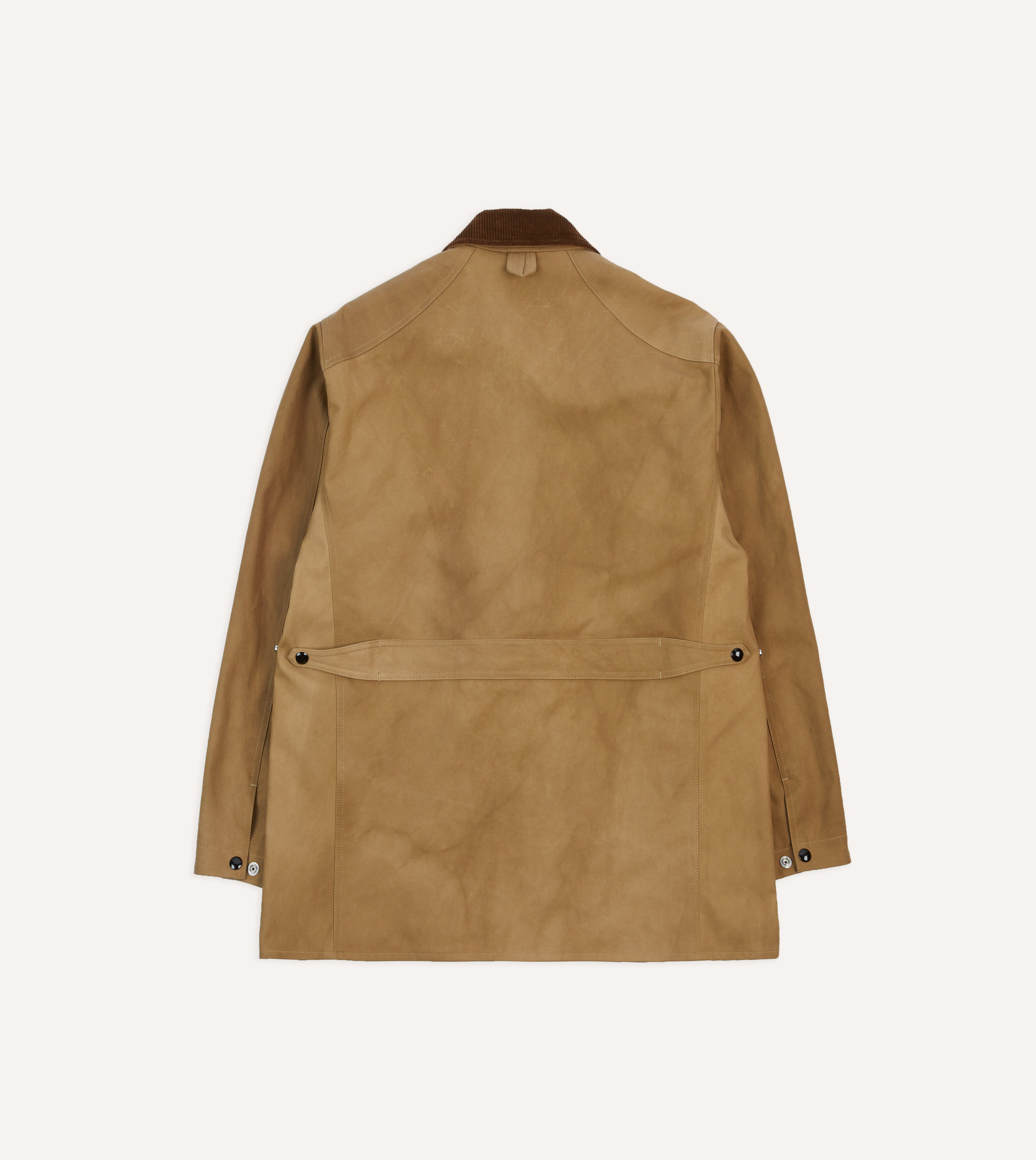 Light Brown Cotton Gabardine Barn Jacket – Drakes US