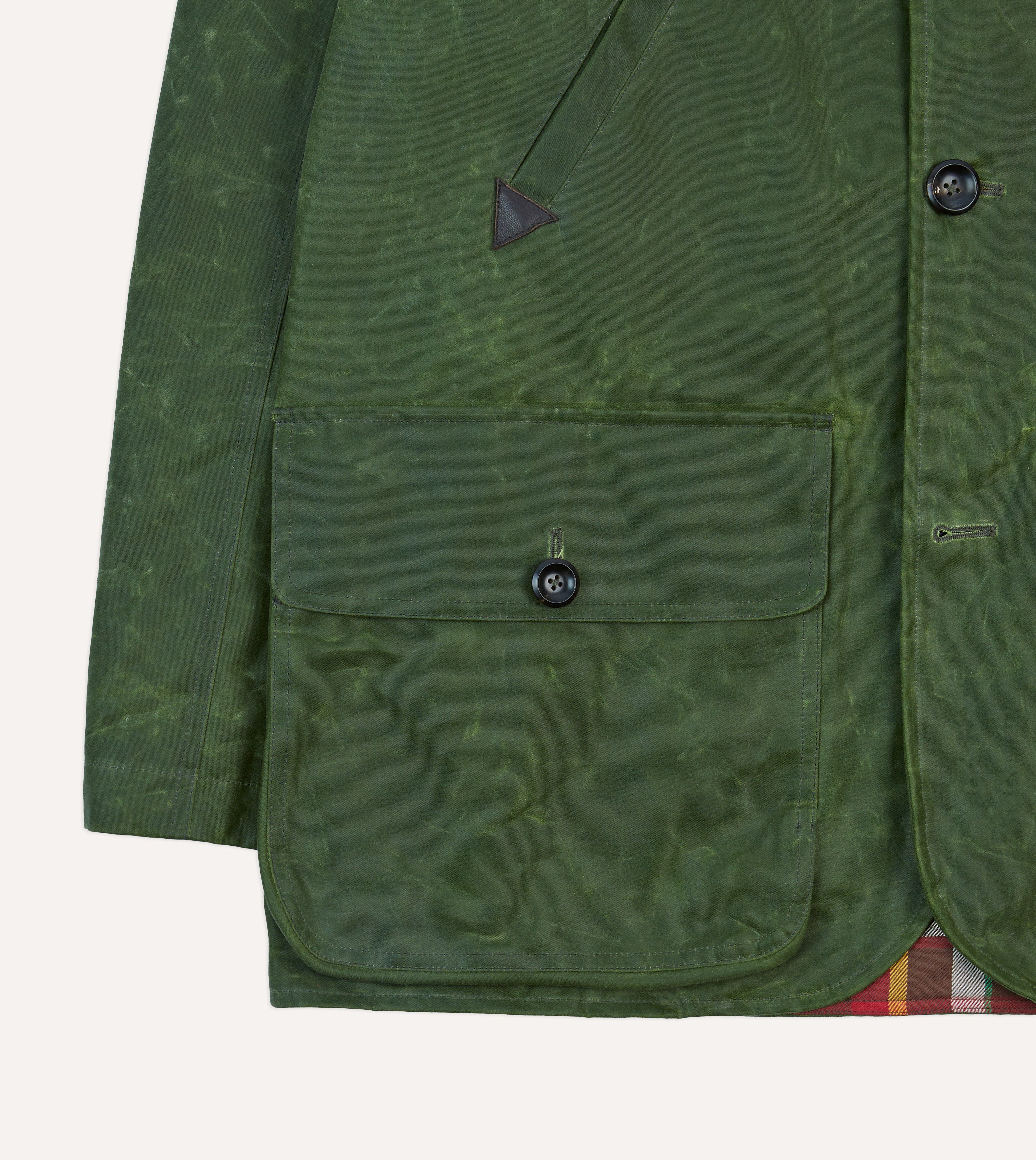 Green Waxed Cotton Barn Jacket – Drakes US