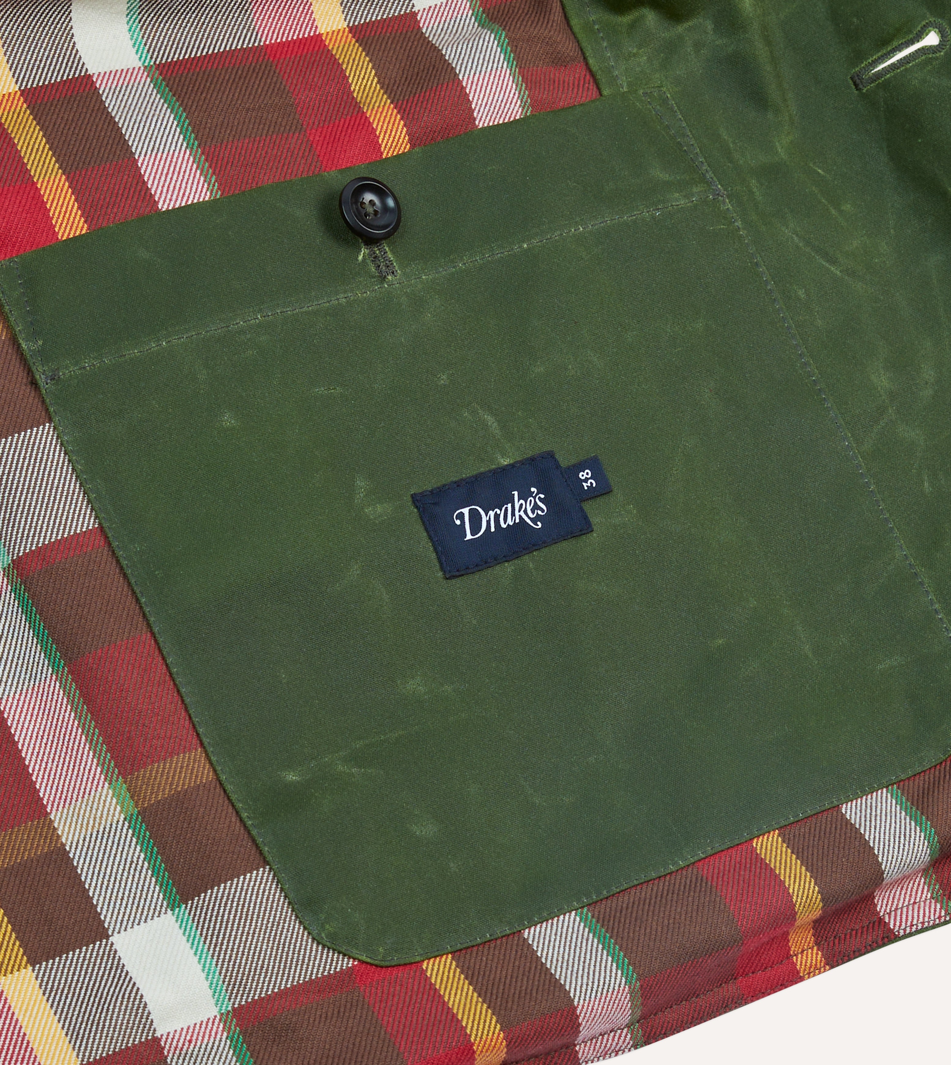 Green Waxed Cotton Barn Jacket – Drakes US