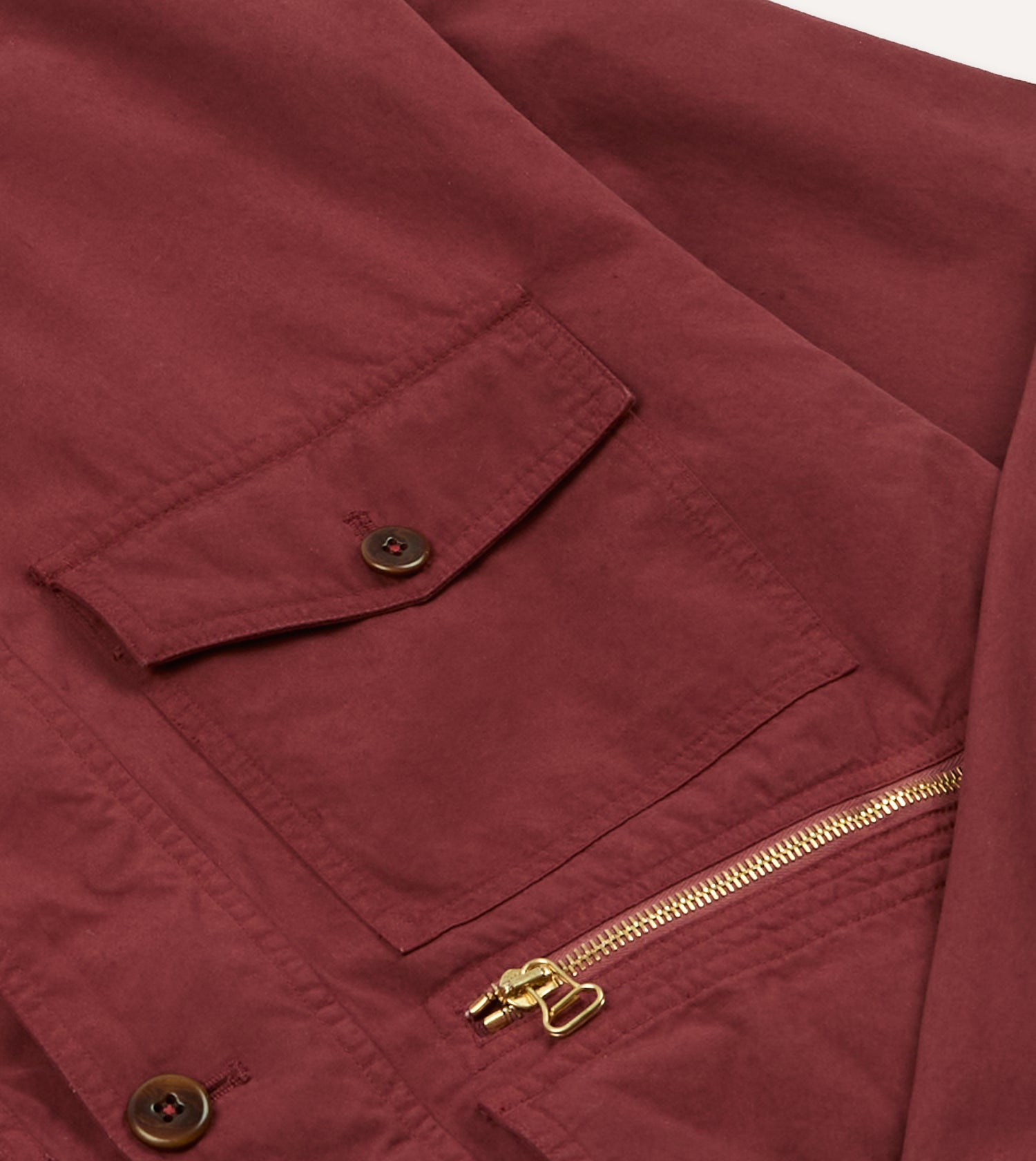 Washed Red Cotton Hiking Jacket