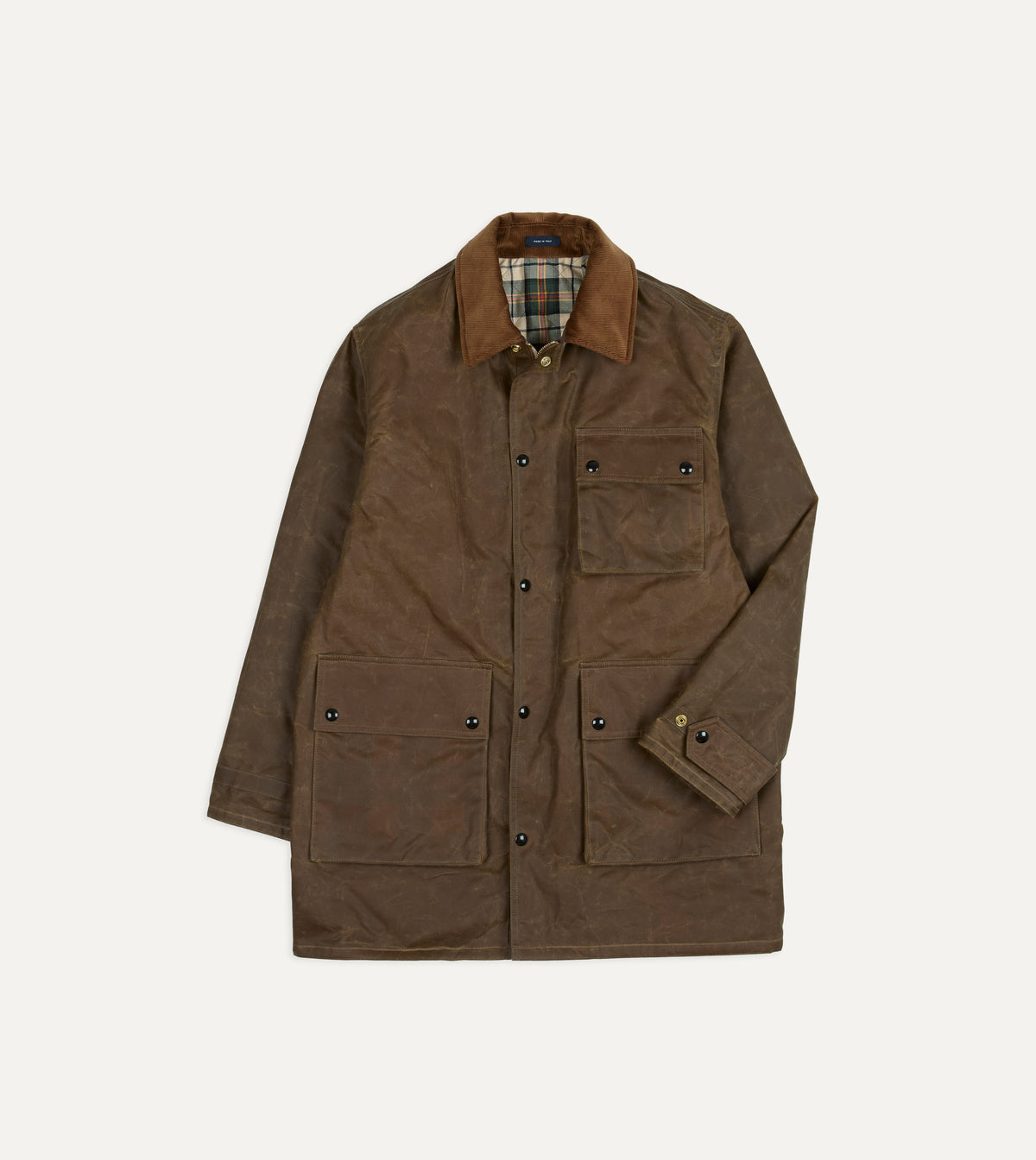Brown Waxed Cotton Stable Jacket