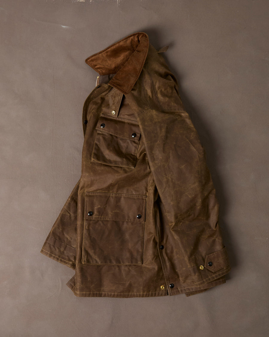 Brown Waxed Cotton Stable Jacket