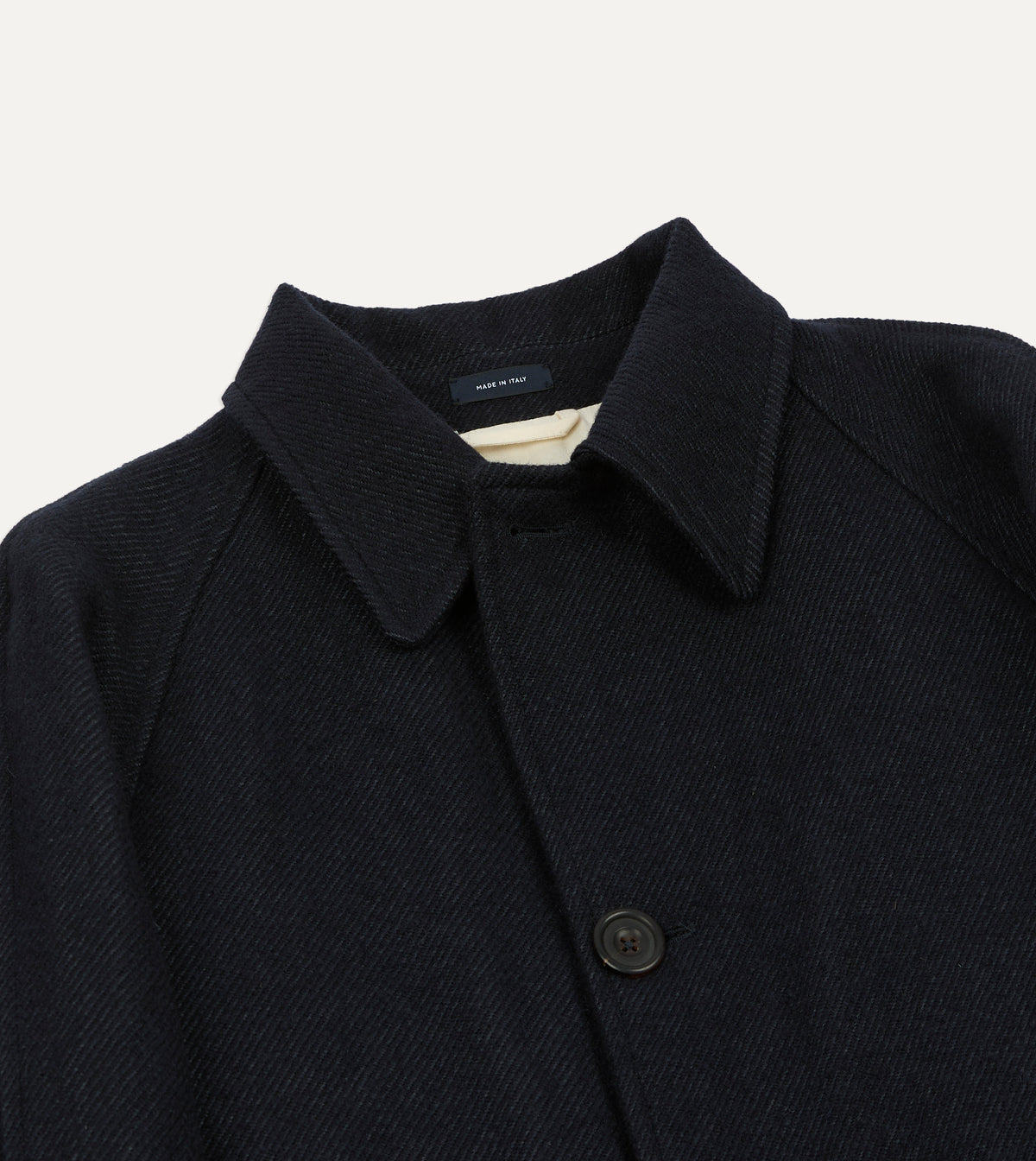 Navy Wool Car Coat