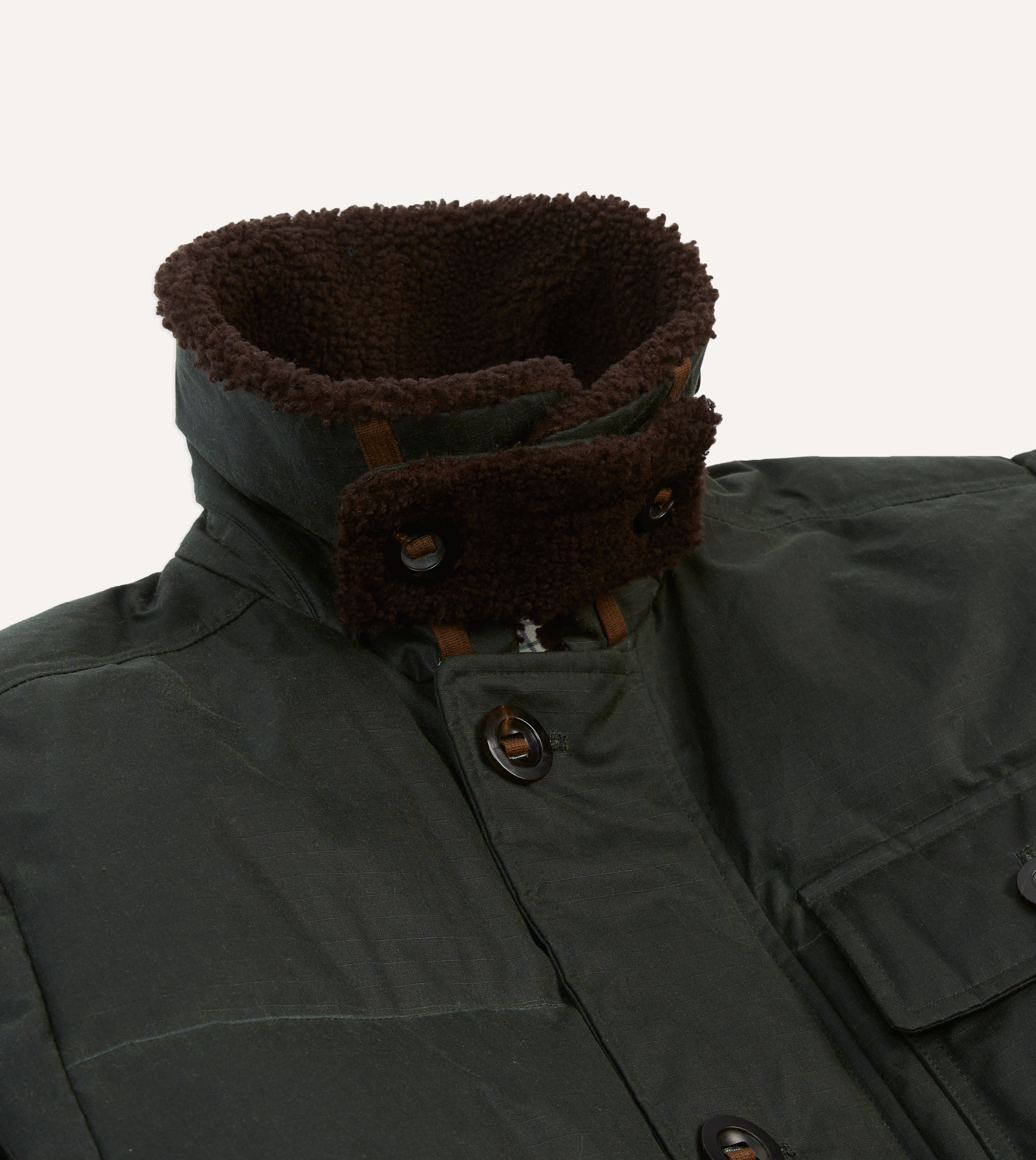 Green Waxed Cotton Expedition Parka – Drakes US