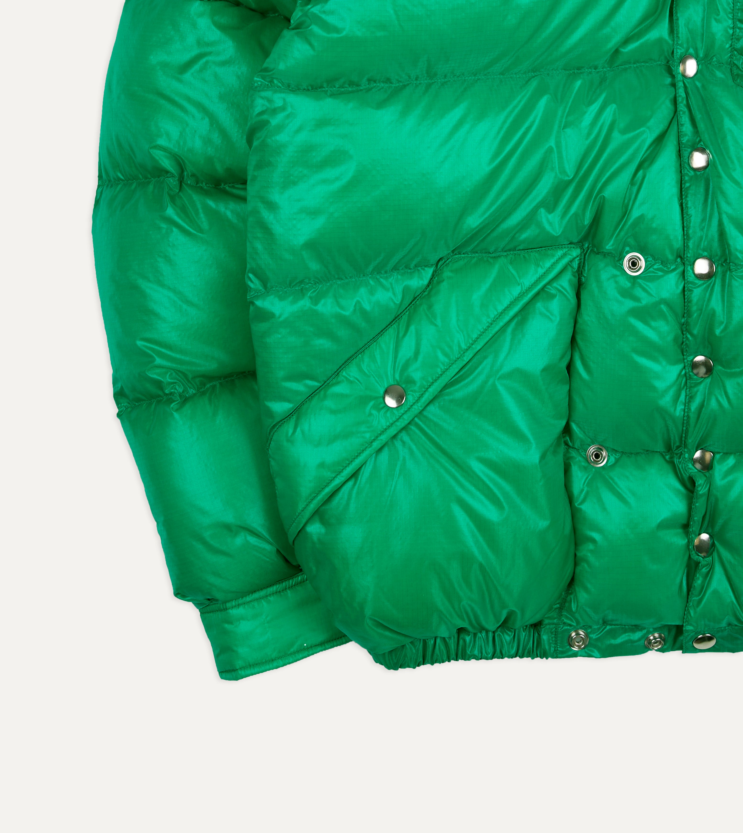 Kluane Mountaineering Green Nylon Snap Parka – Drakes US
