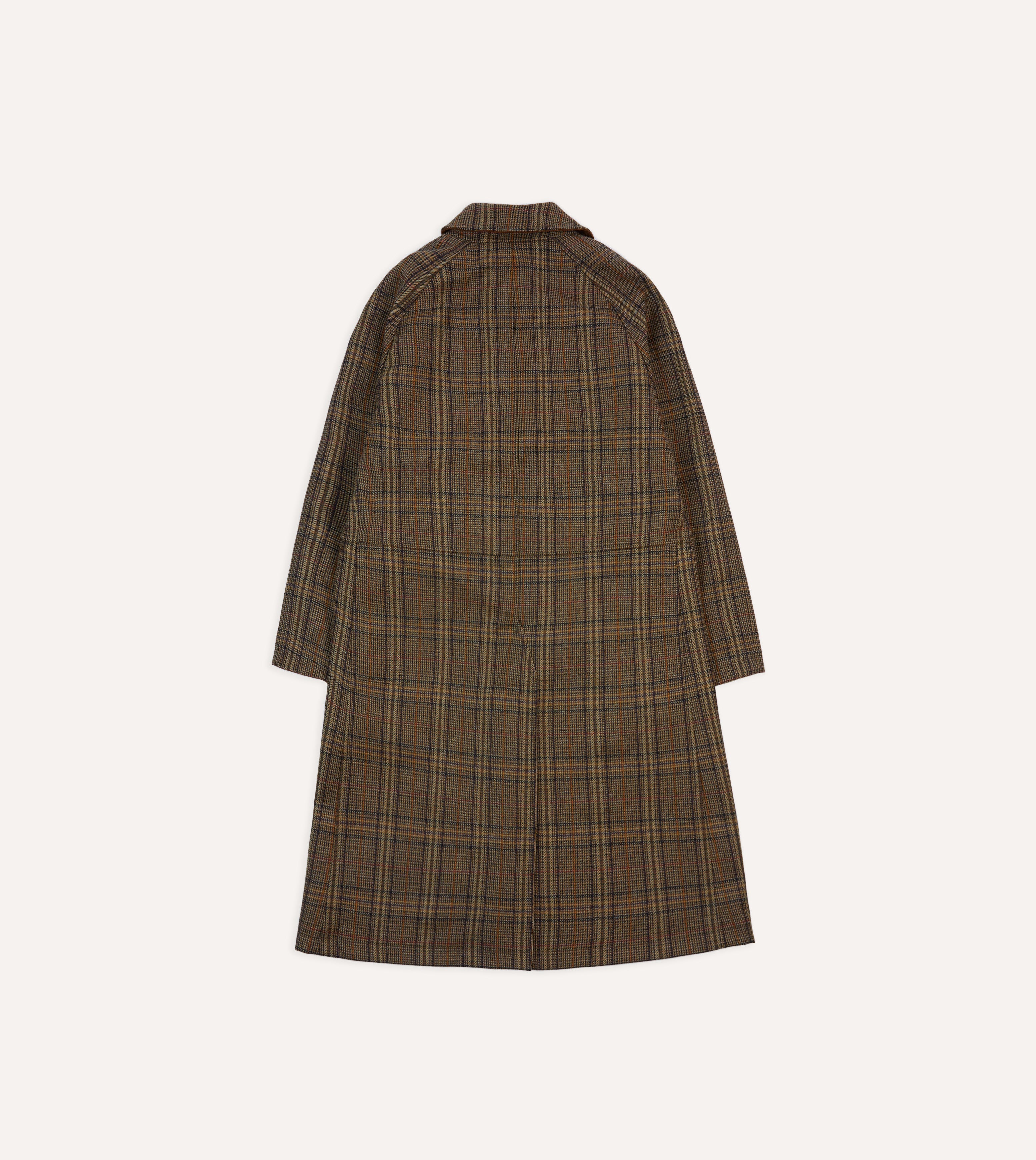 Reversible Cotton–Tweed Raglan Mac