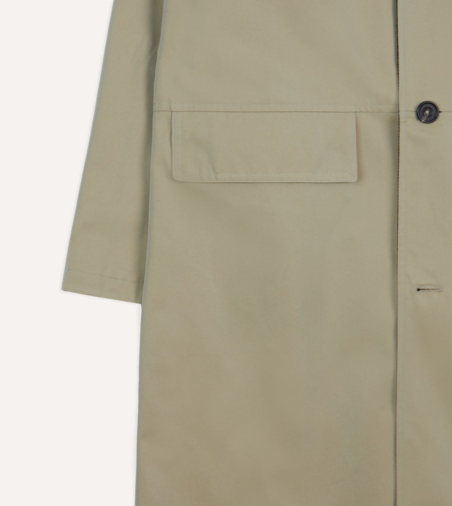 Reversible Cotton–Tweed Raglan Mac