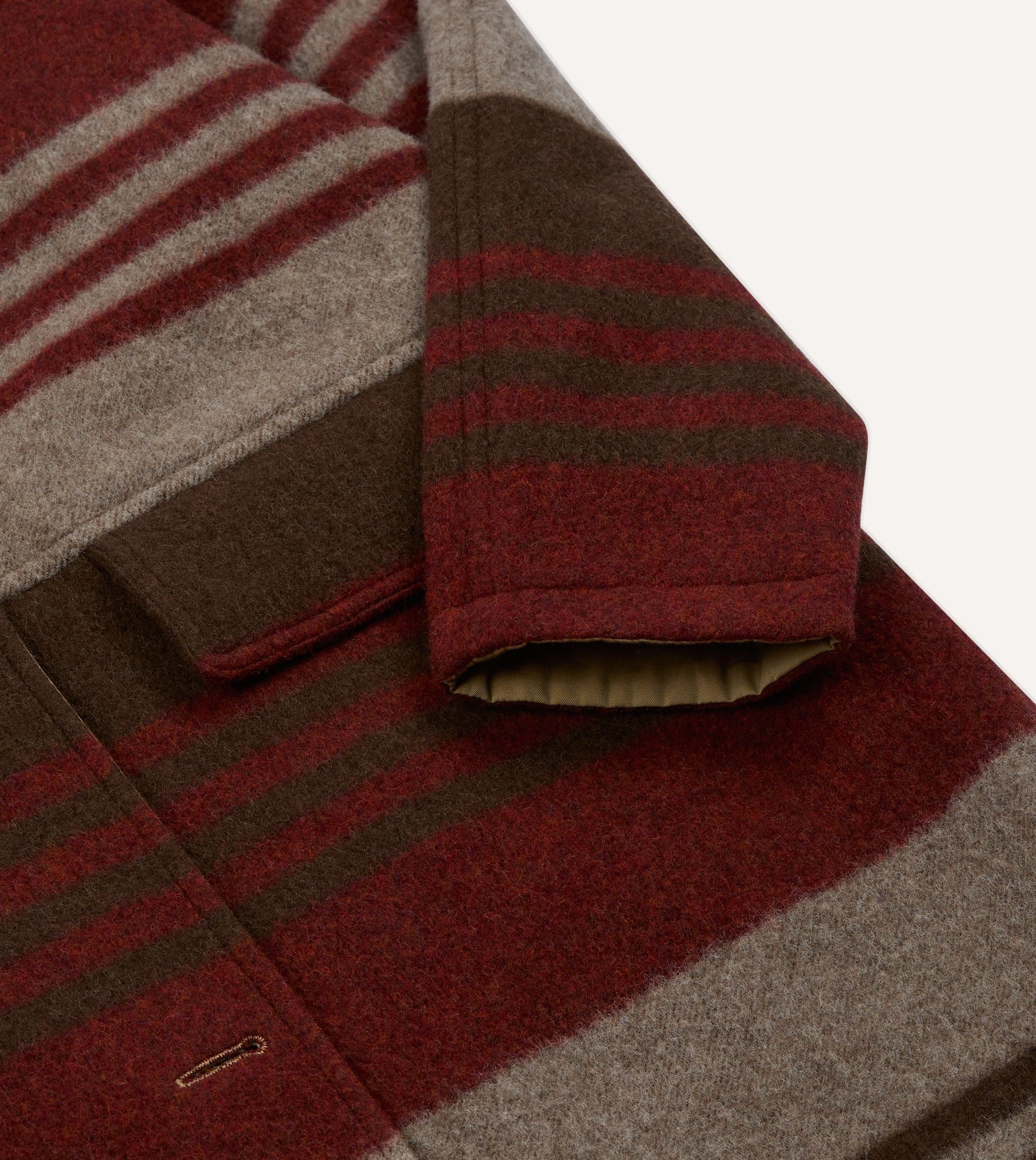 Reversible Cotton–Blanket Raglan Mac