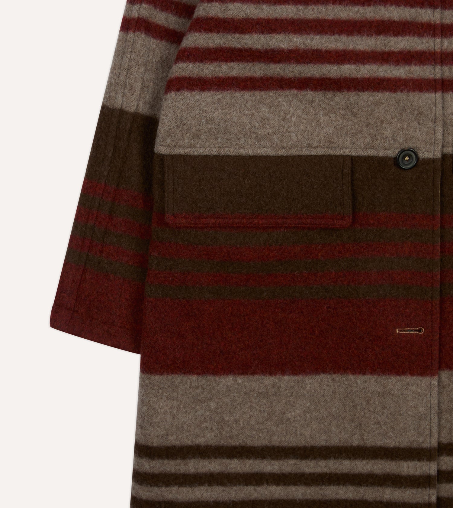 Reversible Cotton–Blanket Raglan Mac