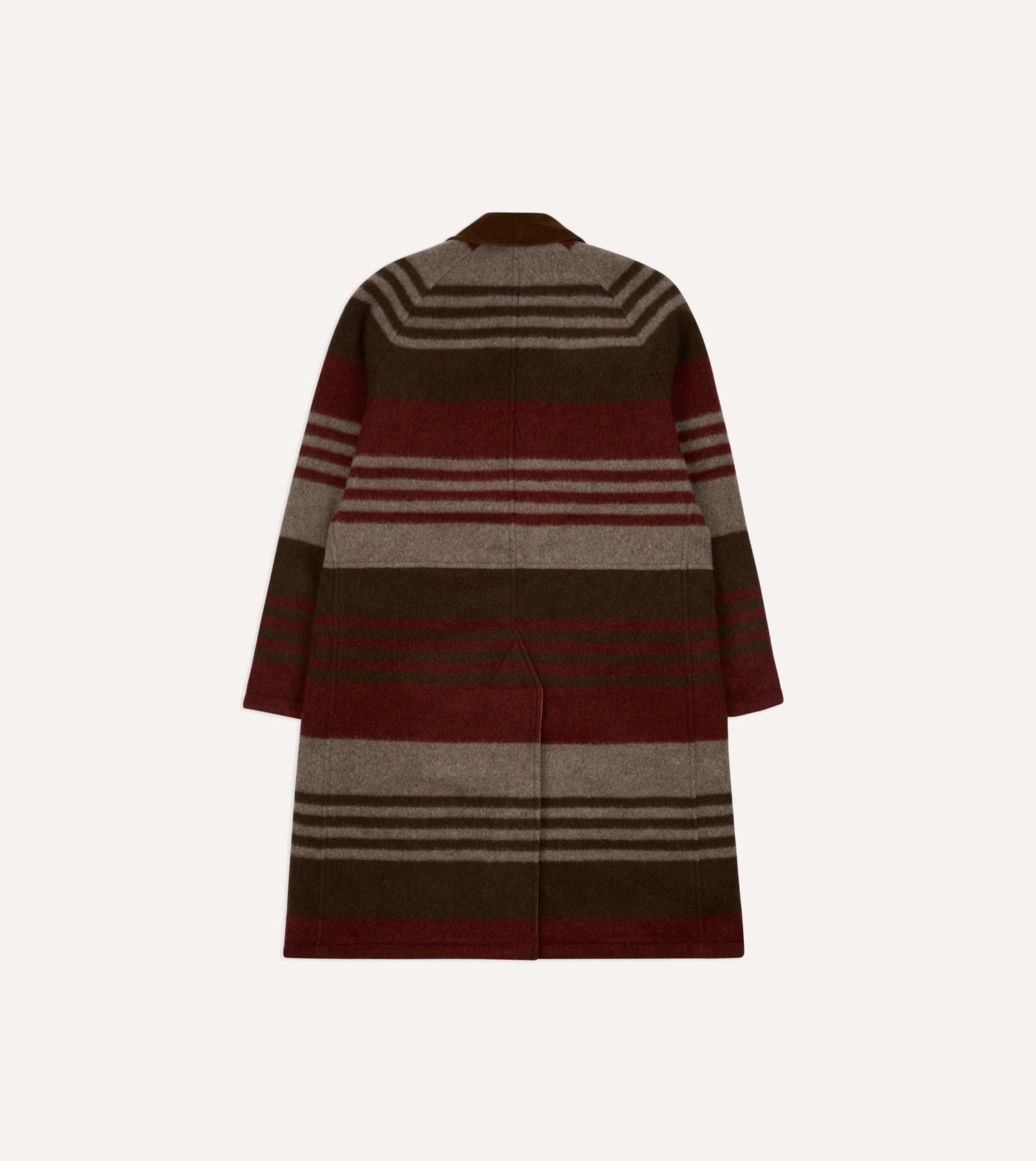 Reversible Cotton–Blanket Raglan Mac