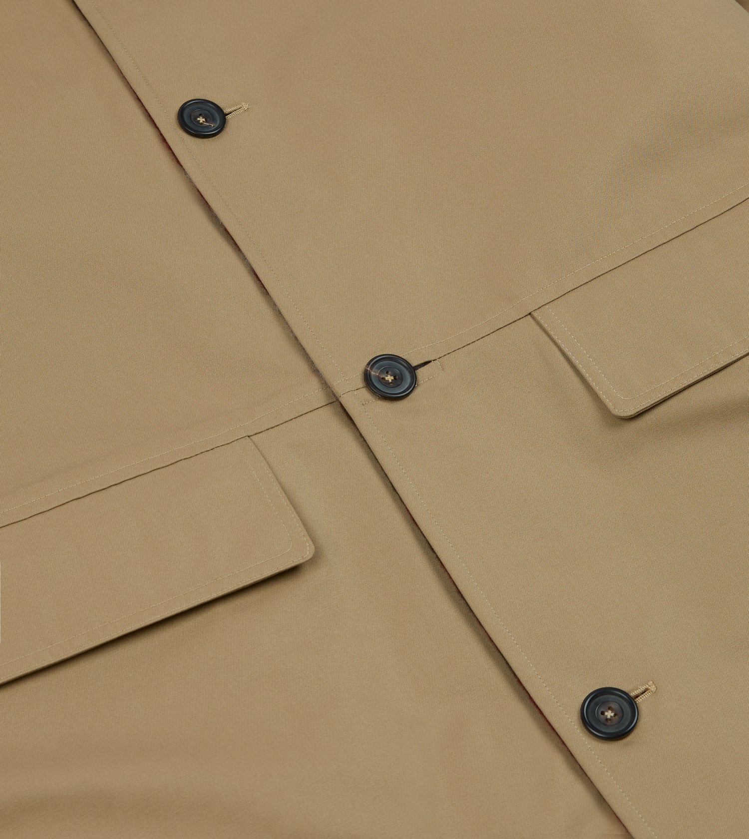 Reversible Cotton–Blanket Raglan Mac