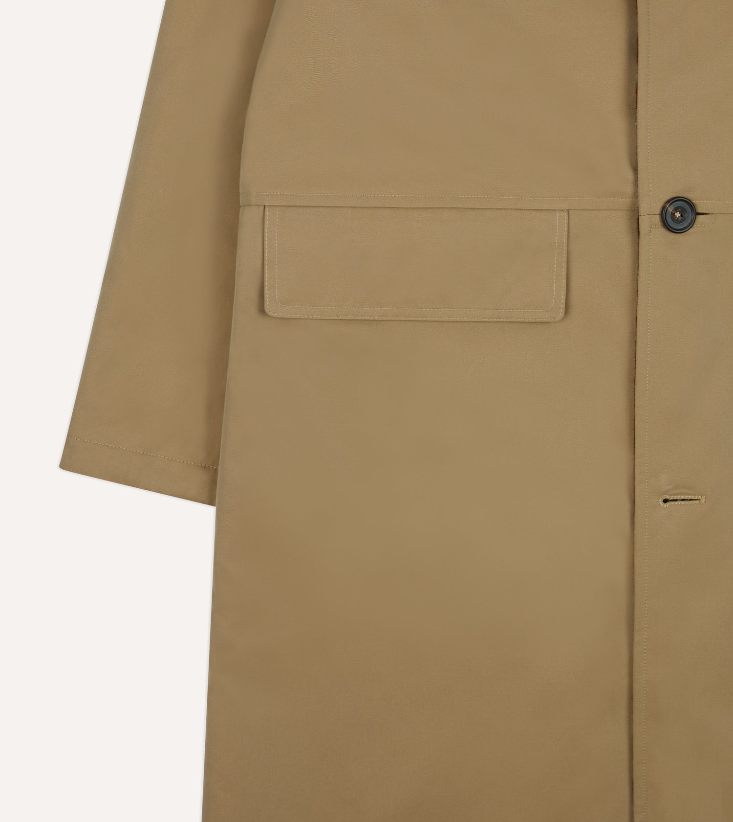 Reversible Cotton–Blanket Raglan Mac