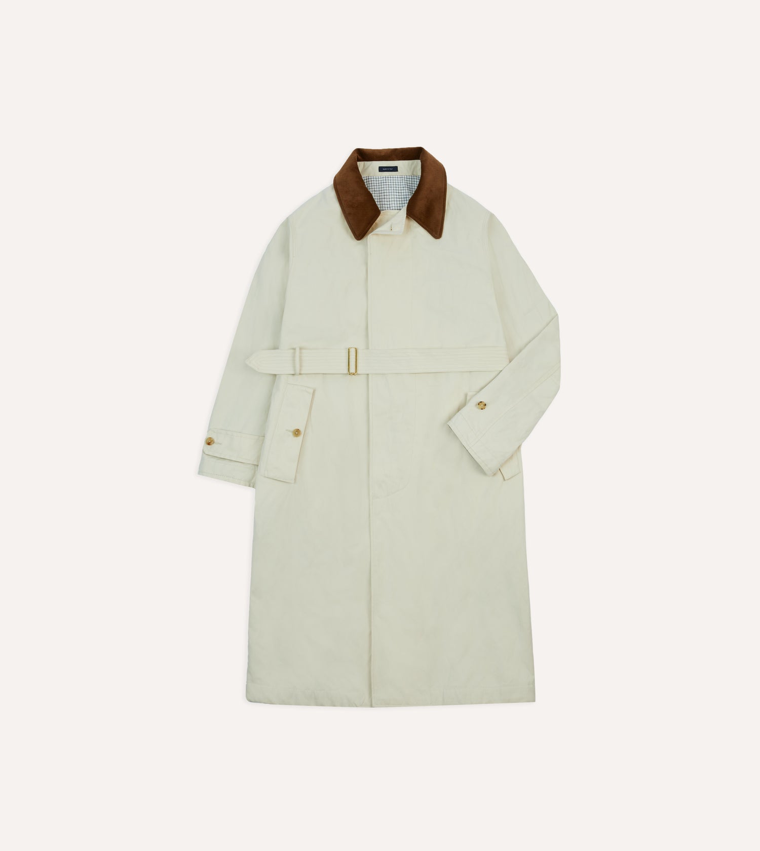 Ecru Cotton Dispatch Raincoat