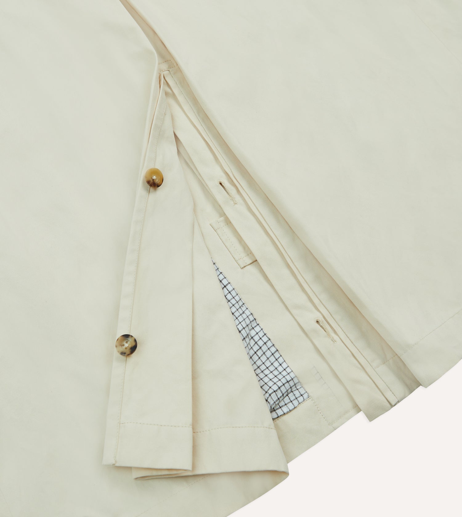 Ecru Cotton Dispatch Raincoat
