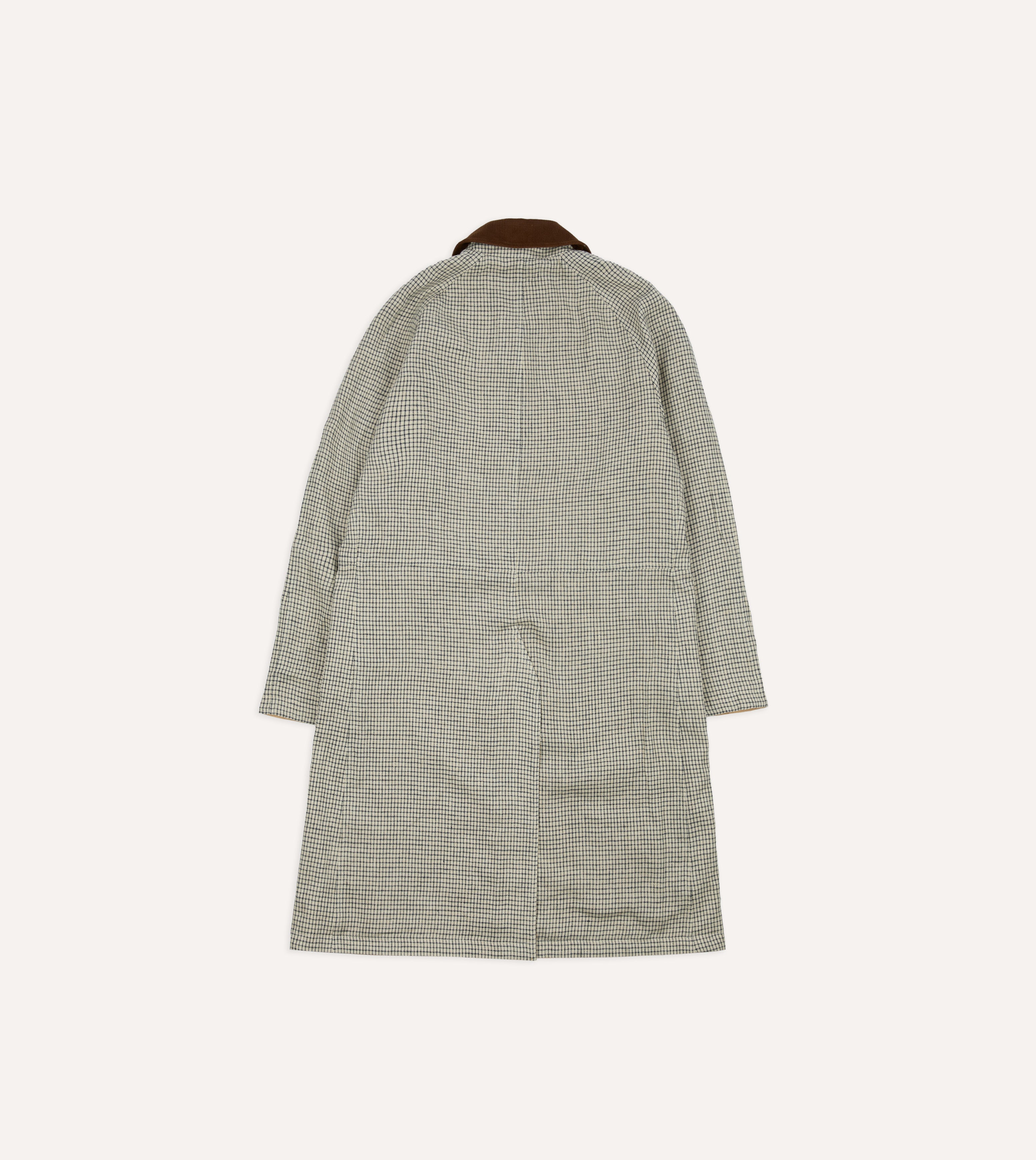 Reversible Linen–Cotton Raglan Mac