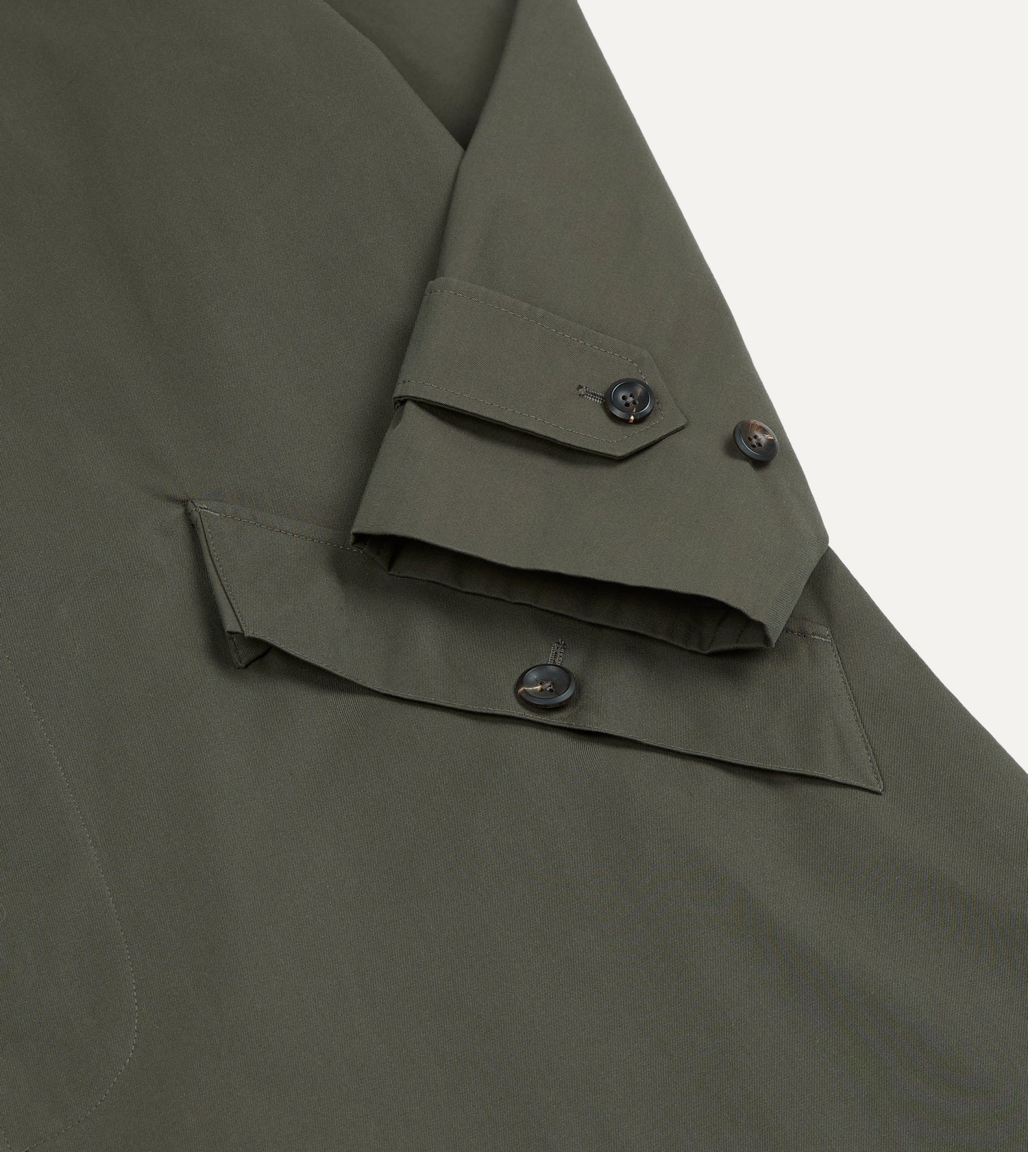 Olive Cotton Raglan Mac
