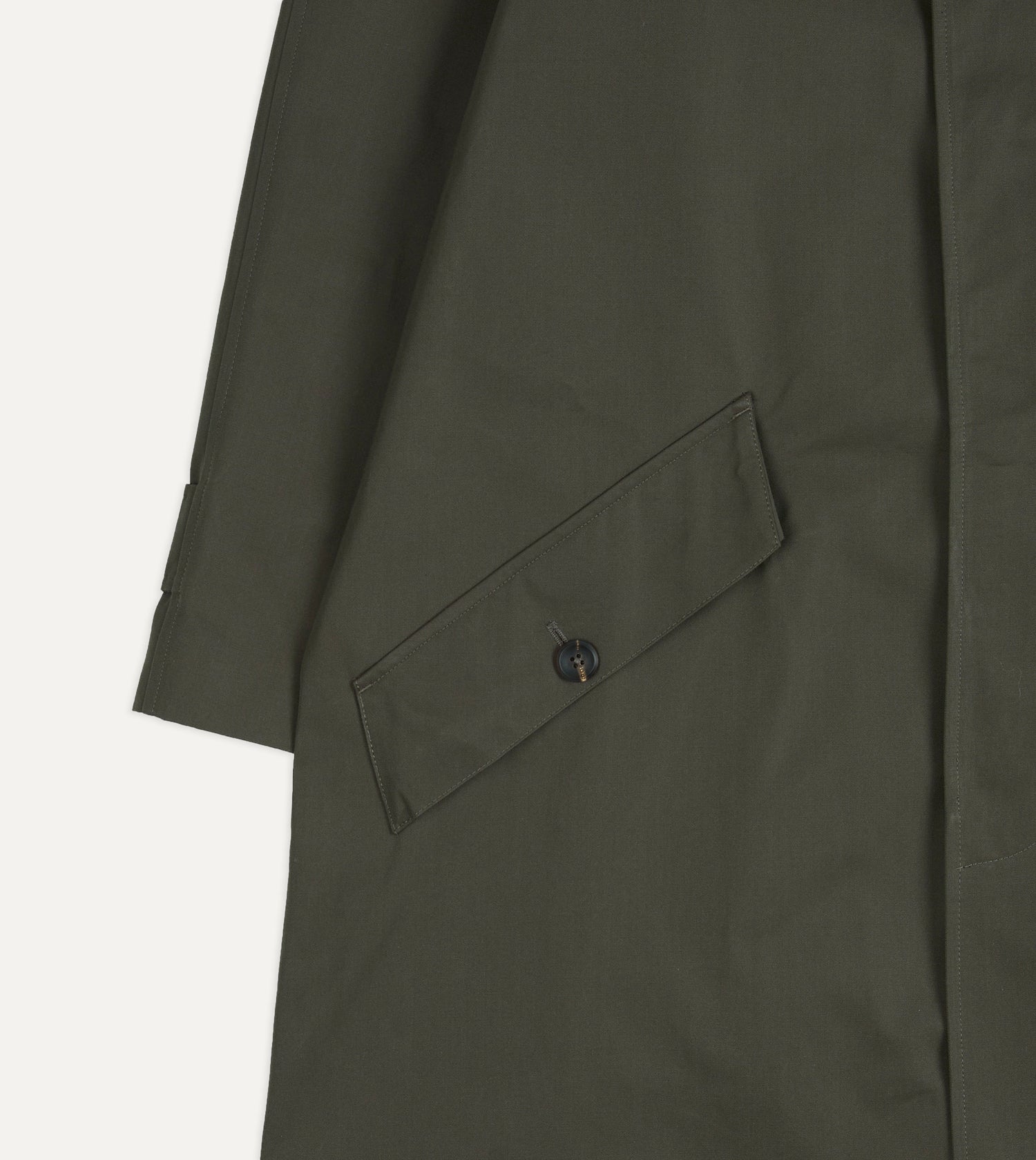 Olive Cotton Raglan Mac