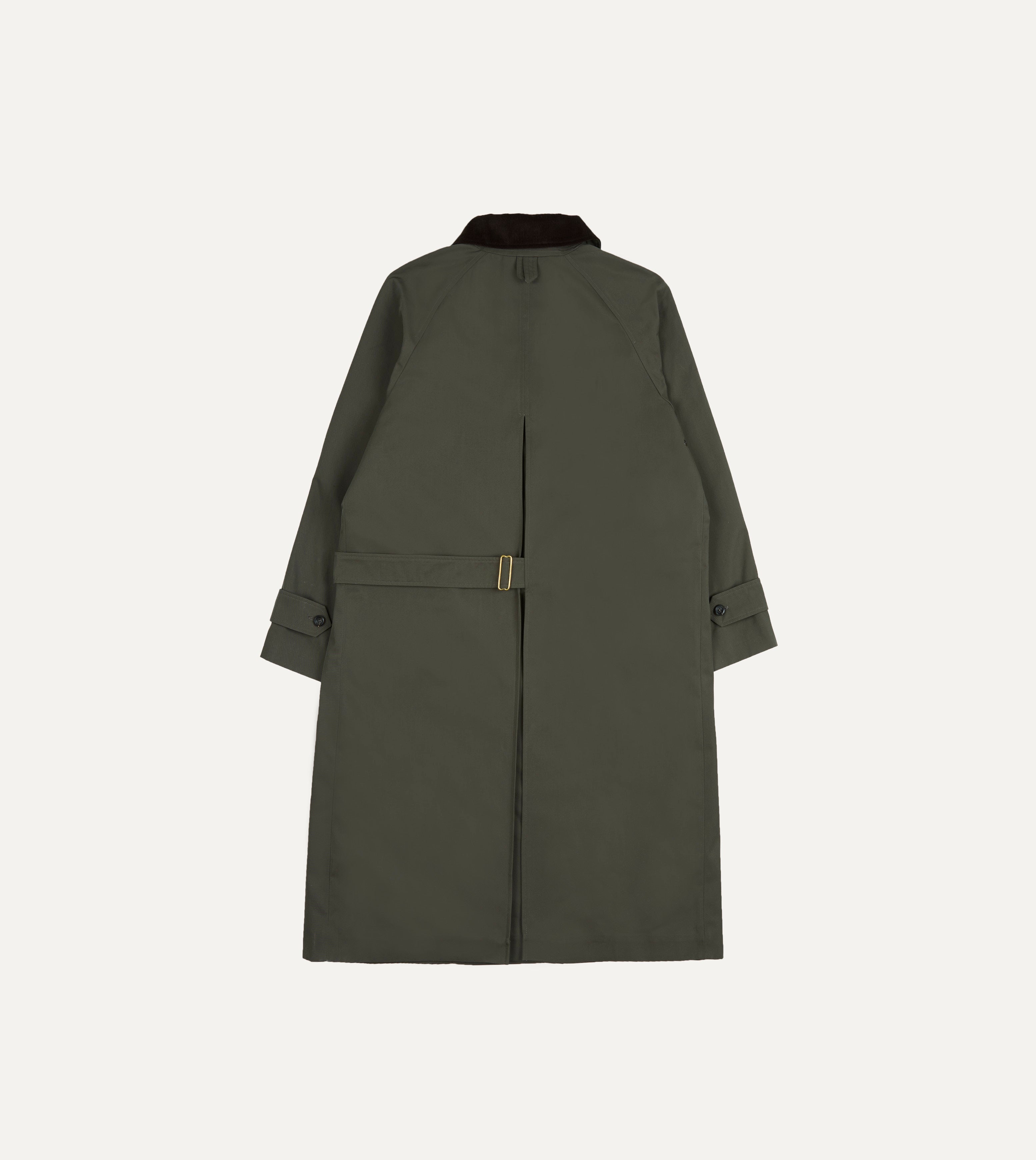 Olive Cotton Raglan Mac