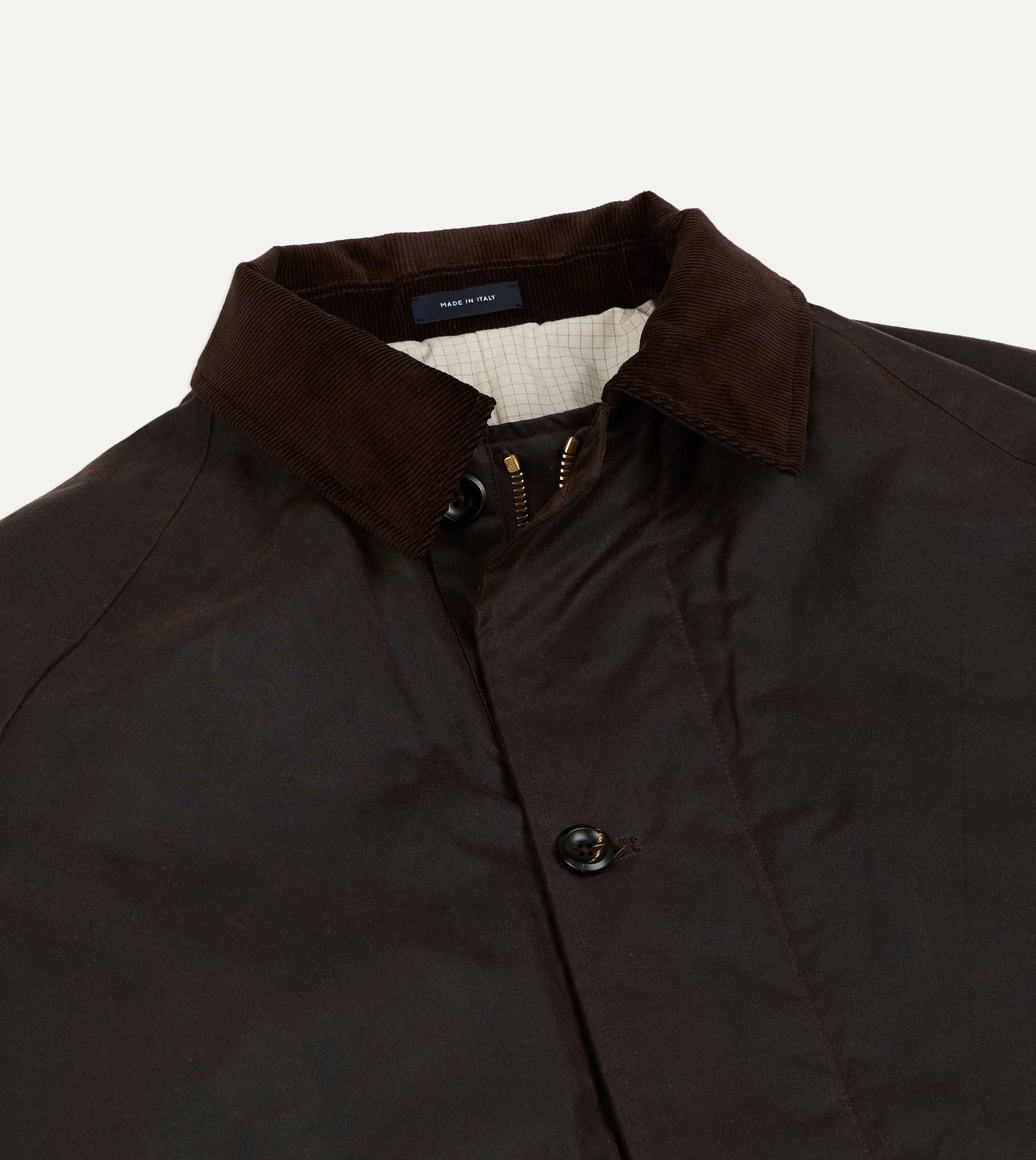 Brown Waxed Cotton Service Mac