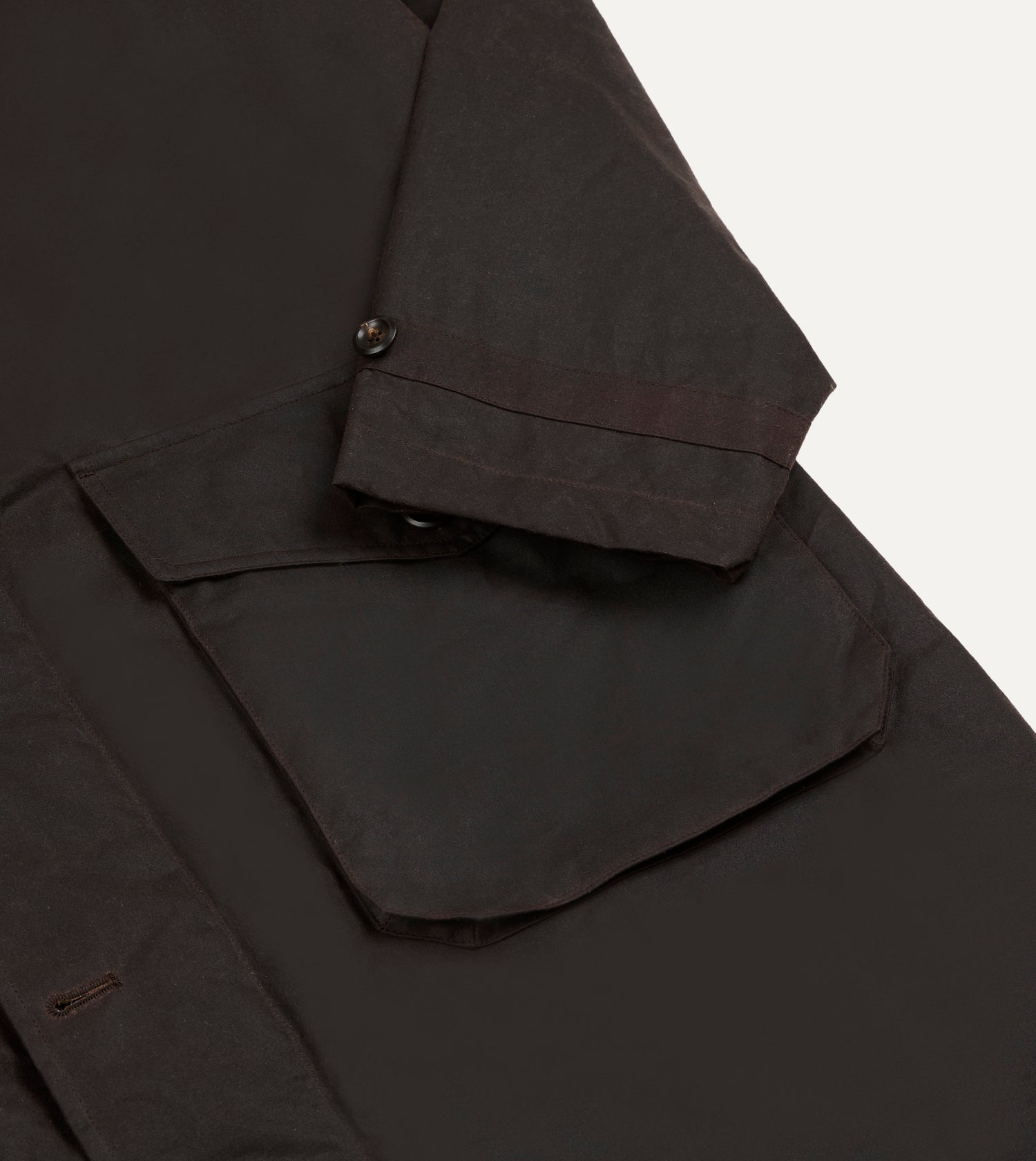 Brown Waxed Cotton Service Mac