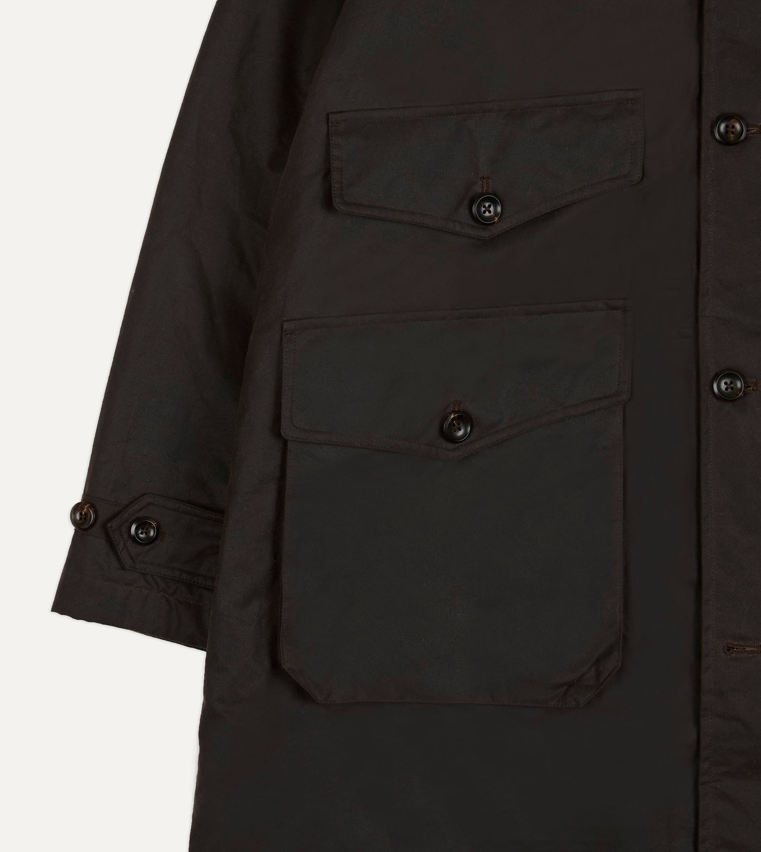 Brown Waxed Cotton Service Mac
