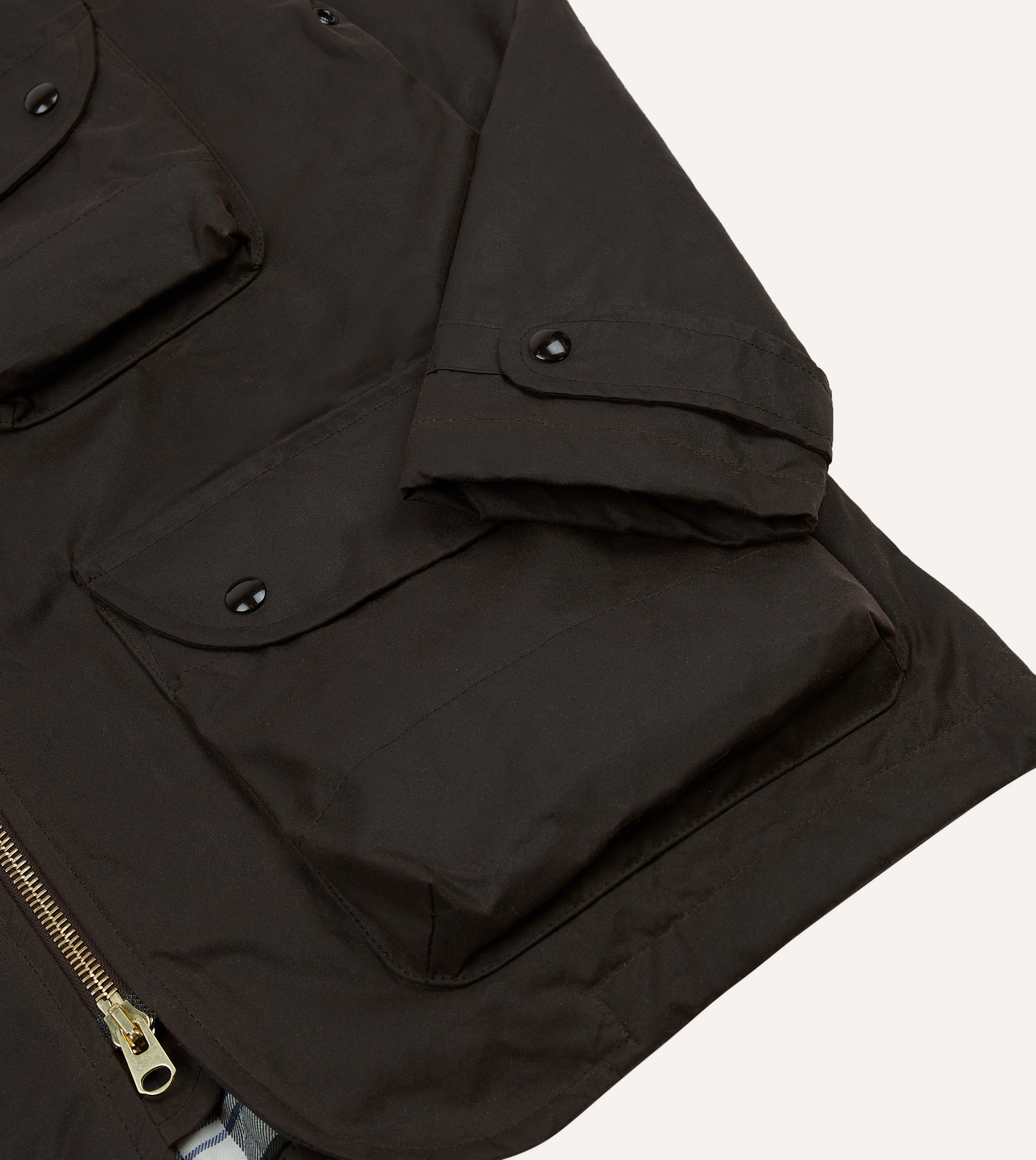 Brown Waxed Coverall Jacket – Drakes US