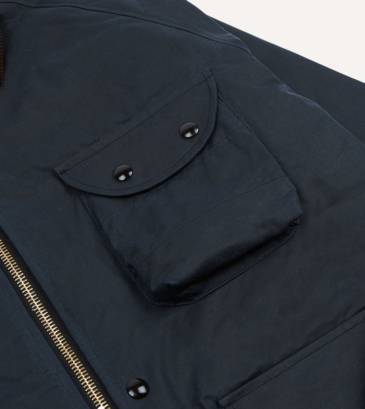 Navy Waxed Coverall Jacket