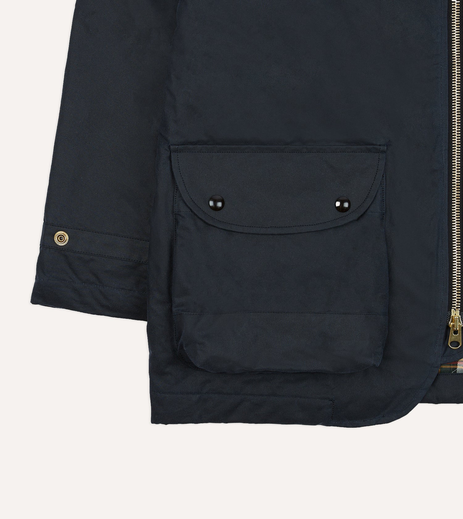 Navy Waxed Coverall Jacket