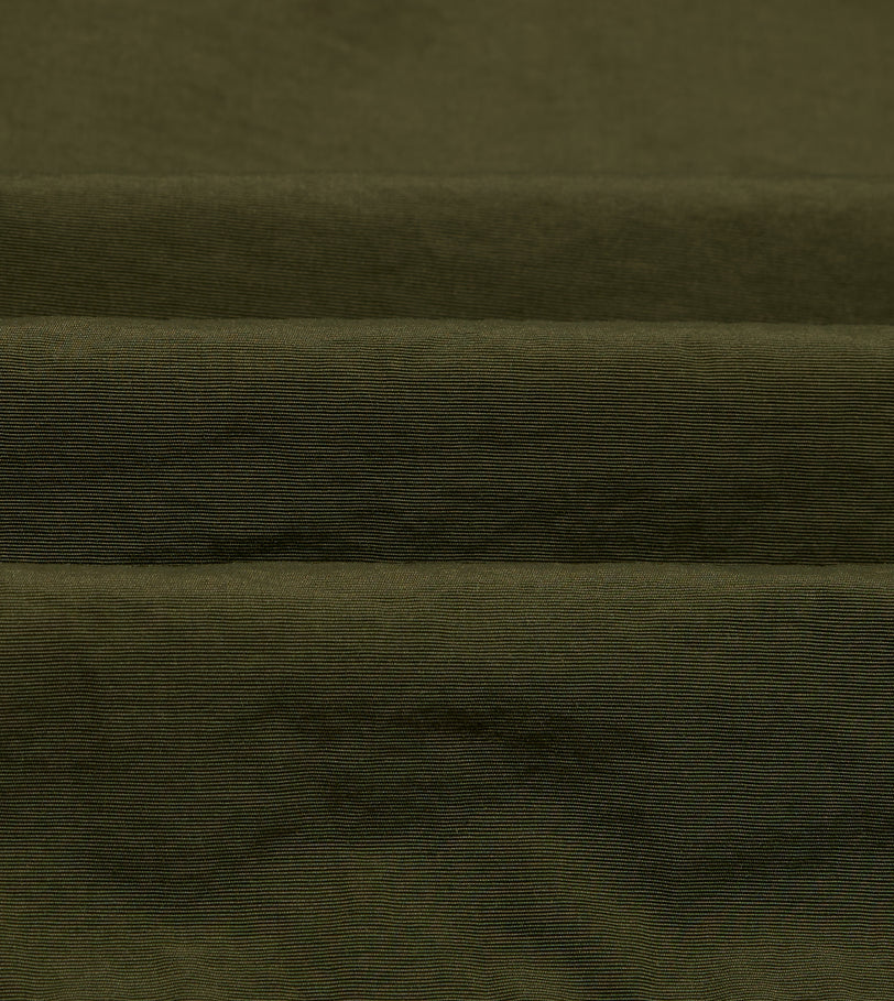 Olive and Ecru Nylon Windbreaker