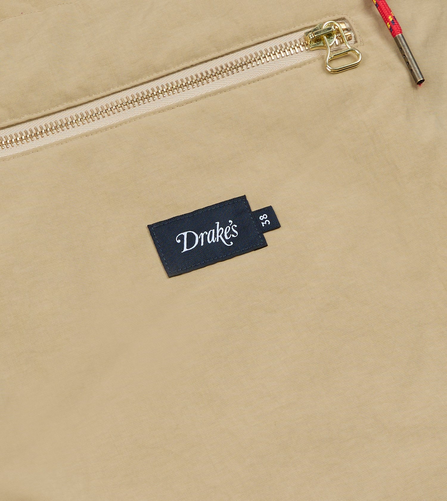 Olive and Ecru Nylon Windbreaker