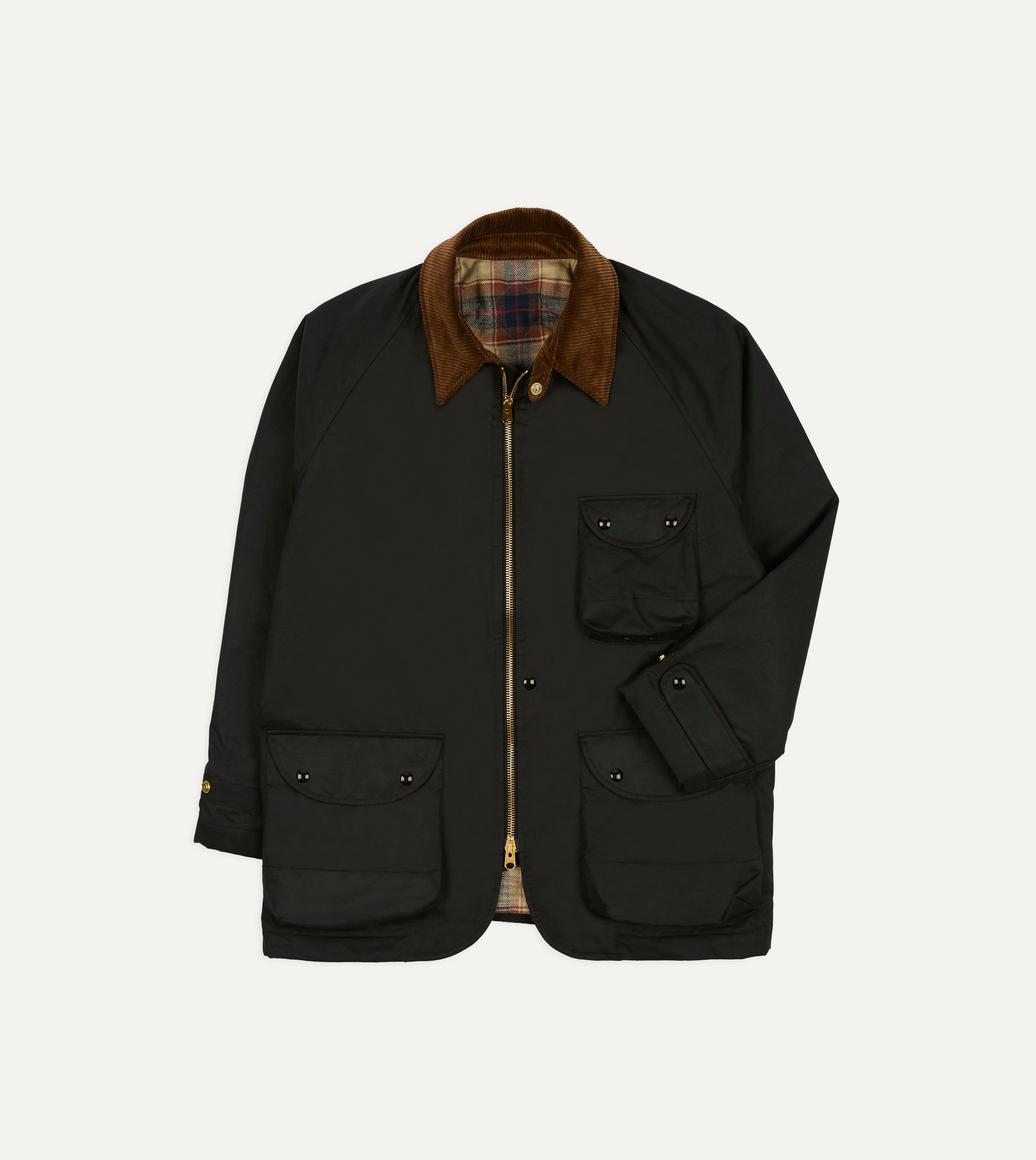 Drake's by A. Levine Black Waxed Coverall Jacket