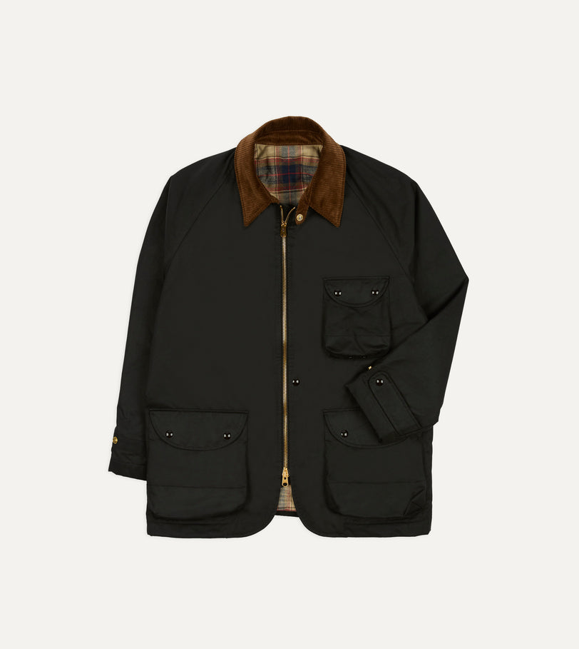 Drake's by A. Levine Black Waxed Coverall Jacket
