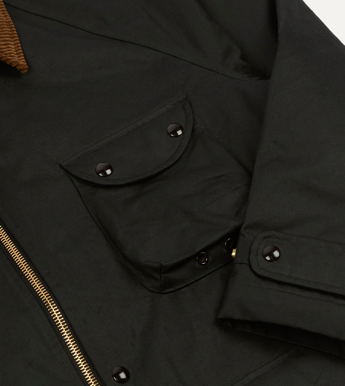 Black Waxed Coverall Jacket