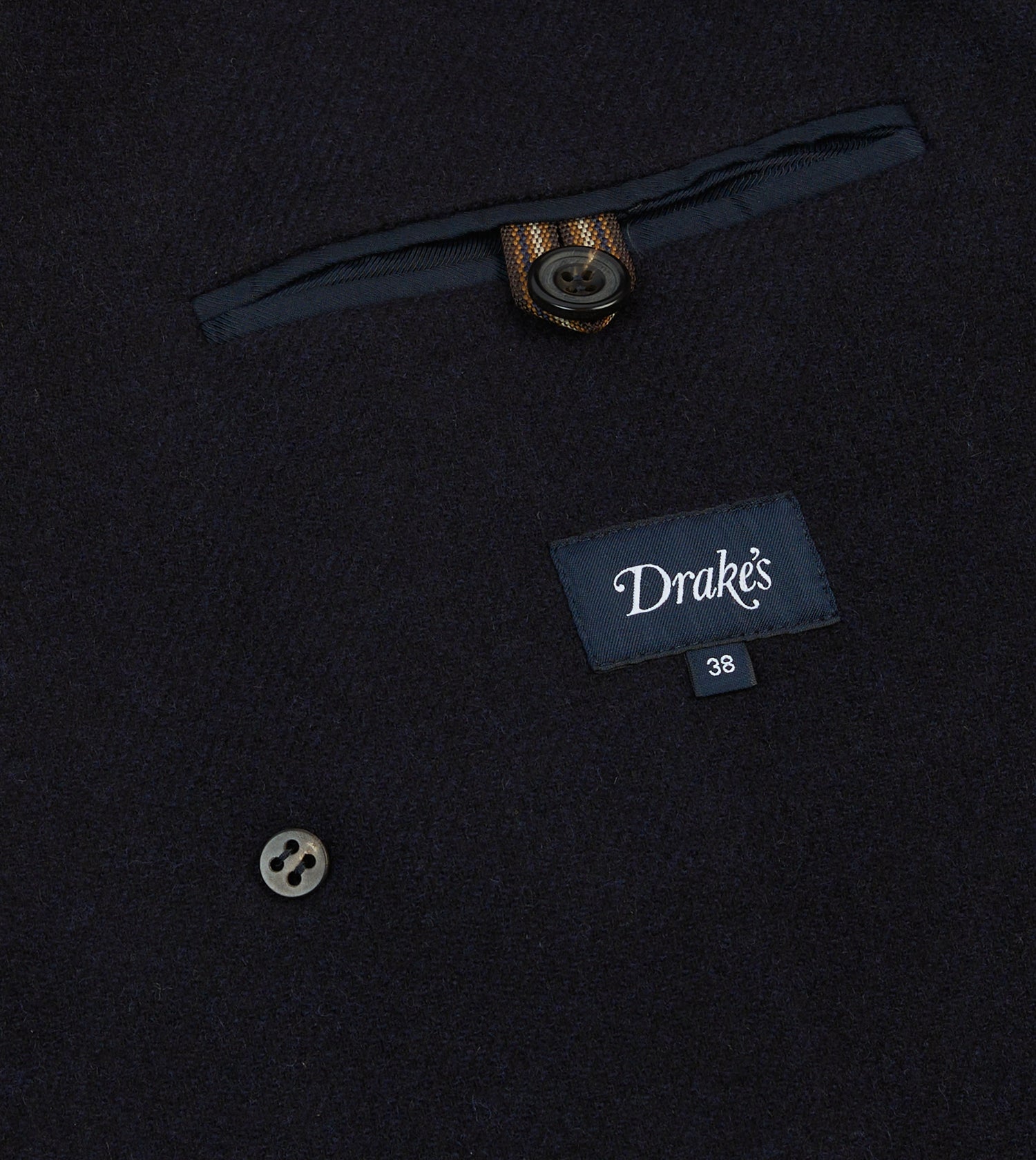 Navy Double-Breasted Wool Overcoat