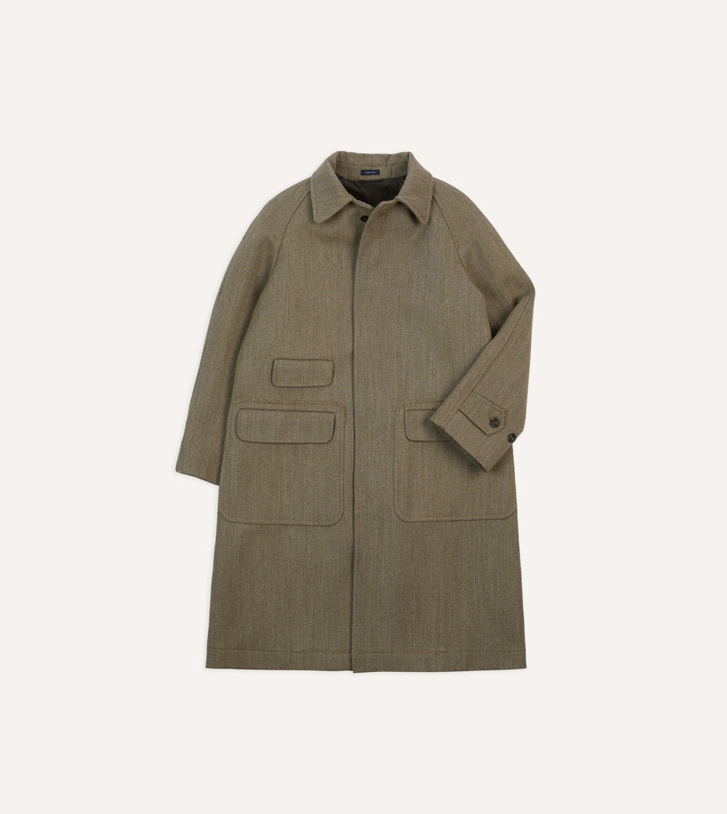 Lovat Keeper's Tweed Raglan Coat – Drakes US