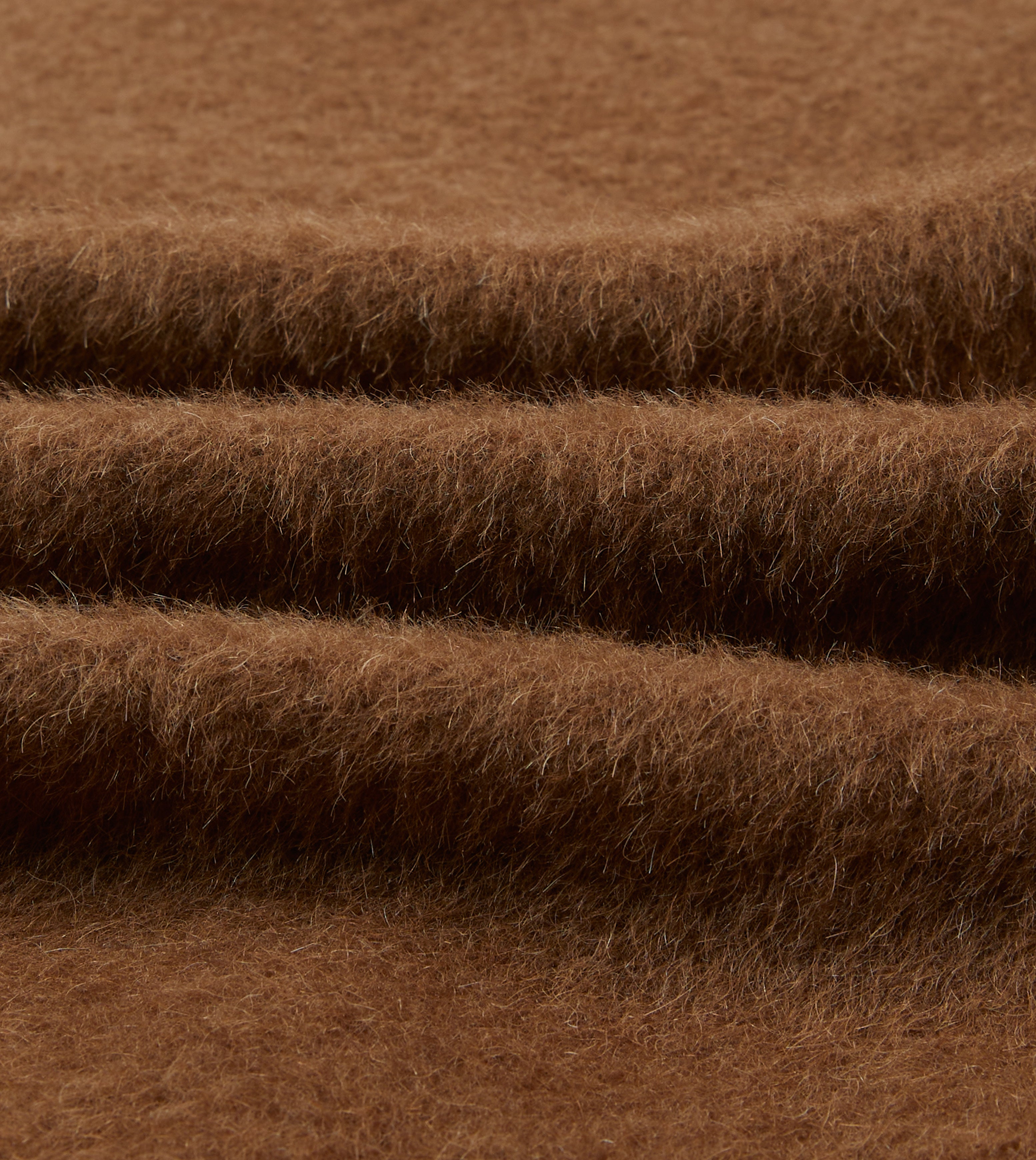 Caramel Double-Breasted Teddy Overcoat