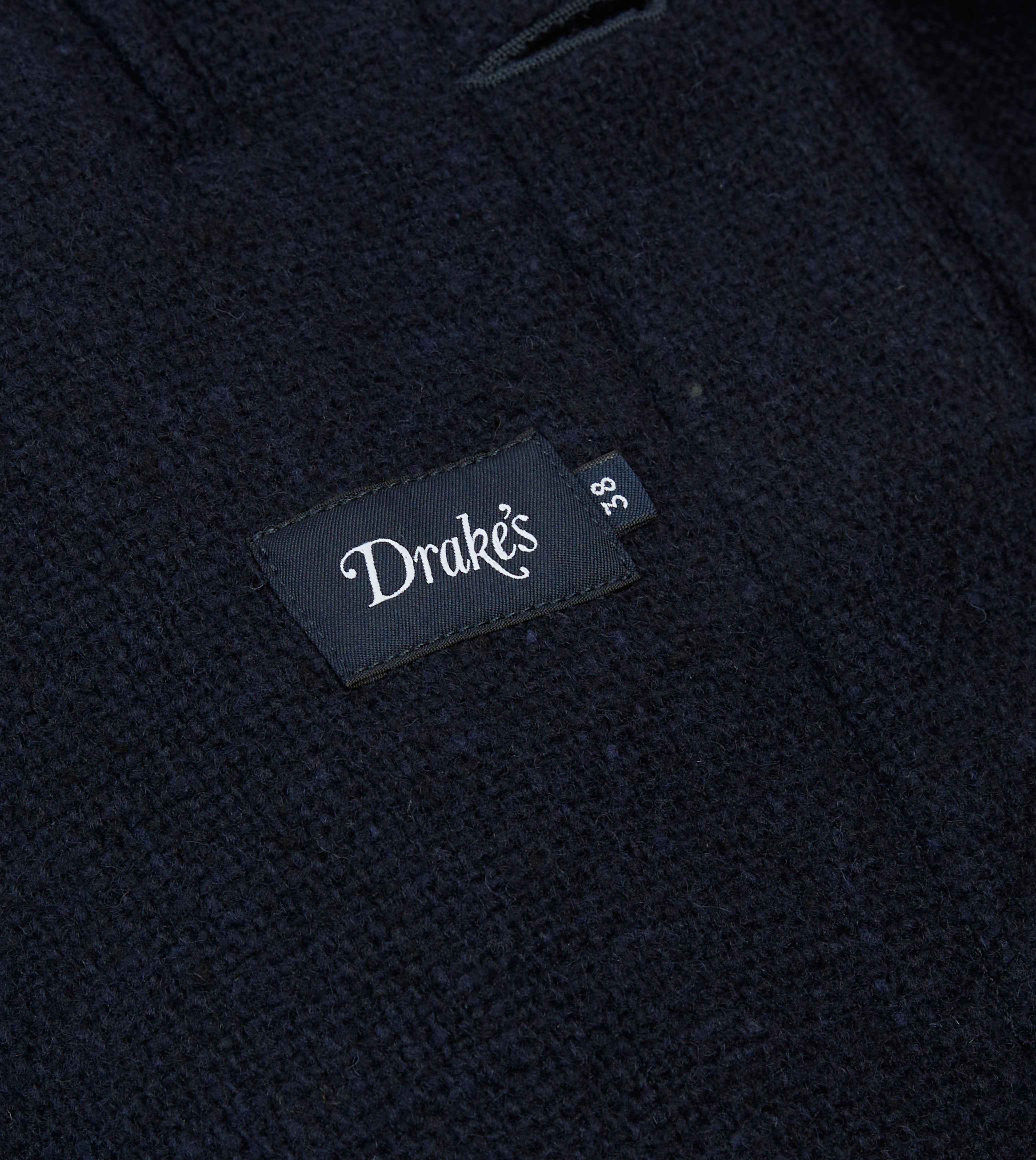 Navy Donegal Wool Raglan Coat – Drakes US