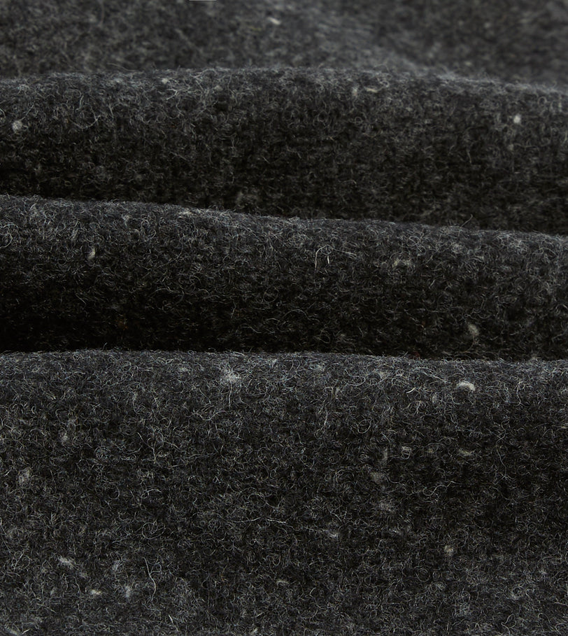 Grey Flecked Wool Raglan Coat