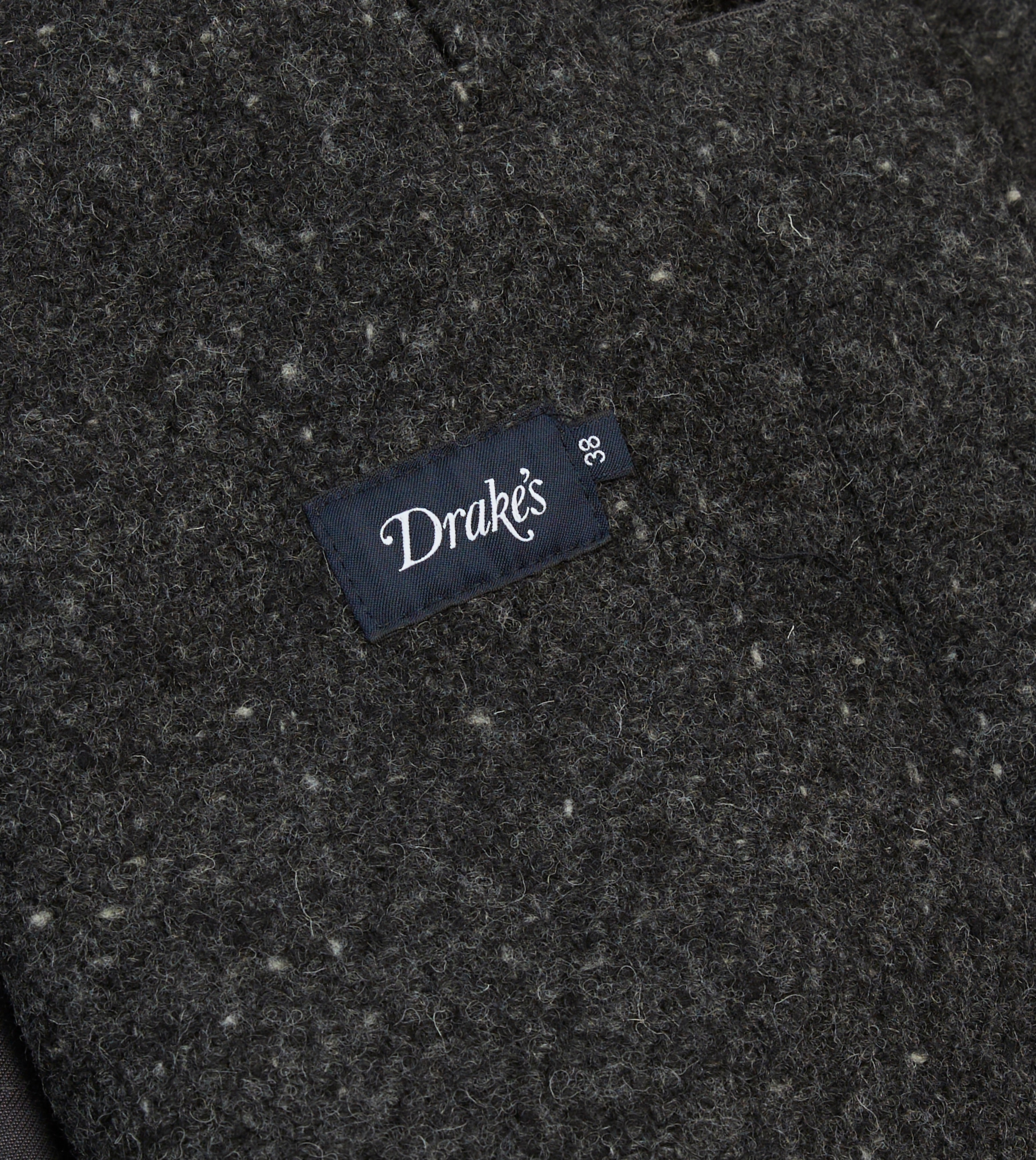 Grey Flecked Wool Raglan Coat – Drakes US