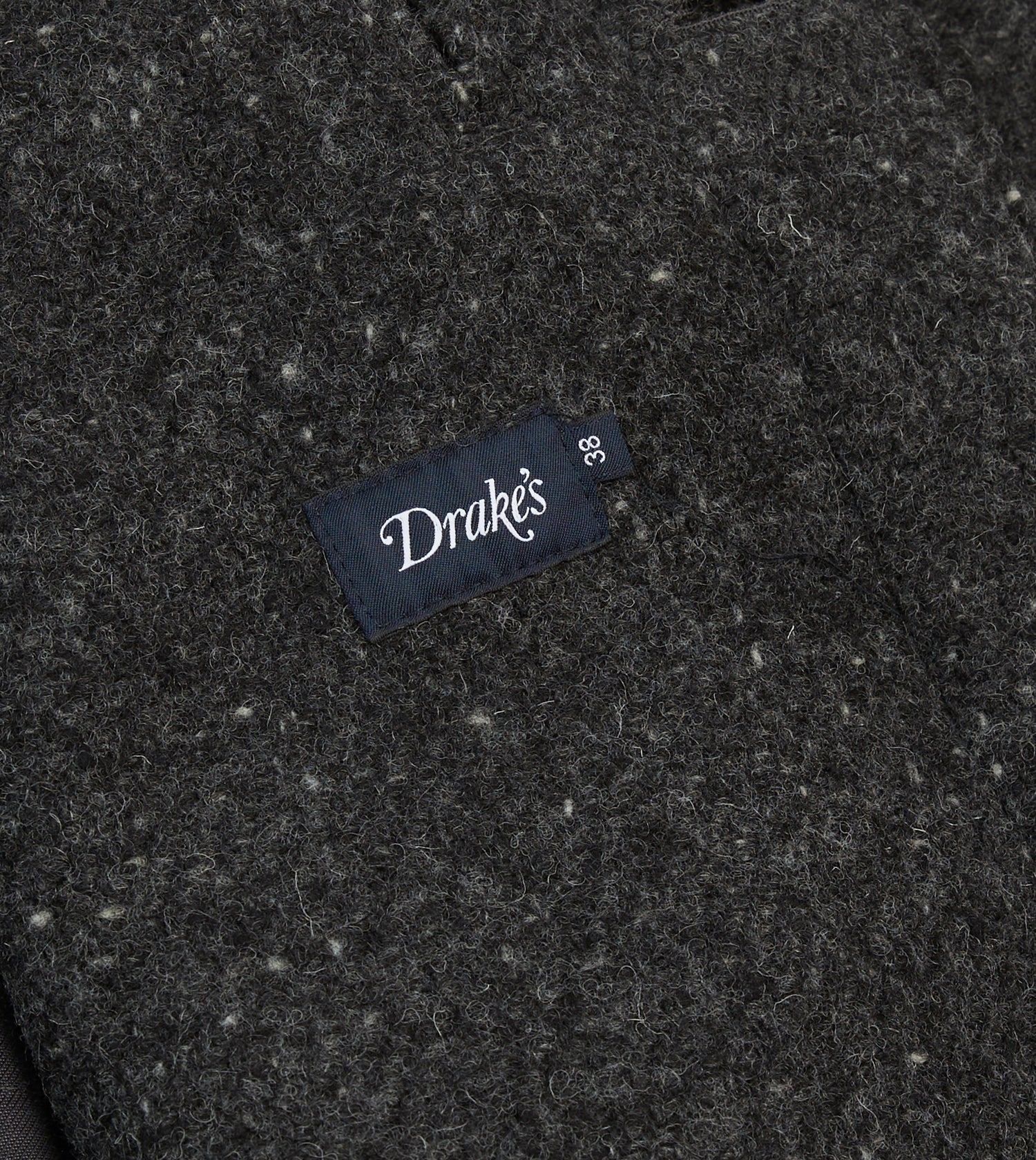 Grey Flecked Wool Raglan Coat