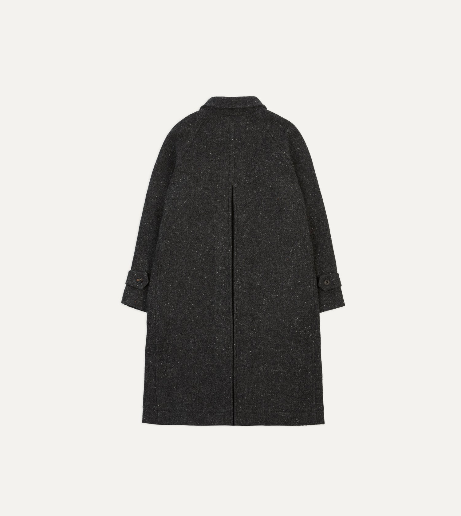 Grey Flecked Wool Raglan Coat