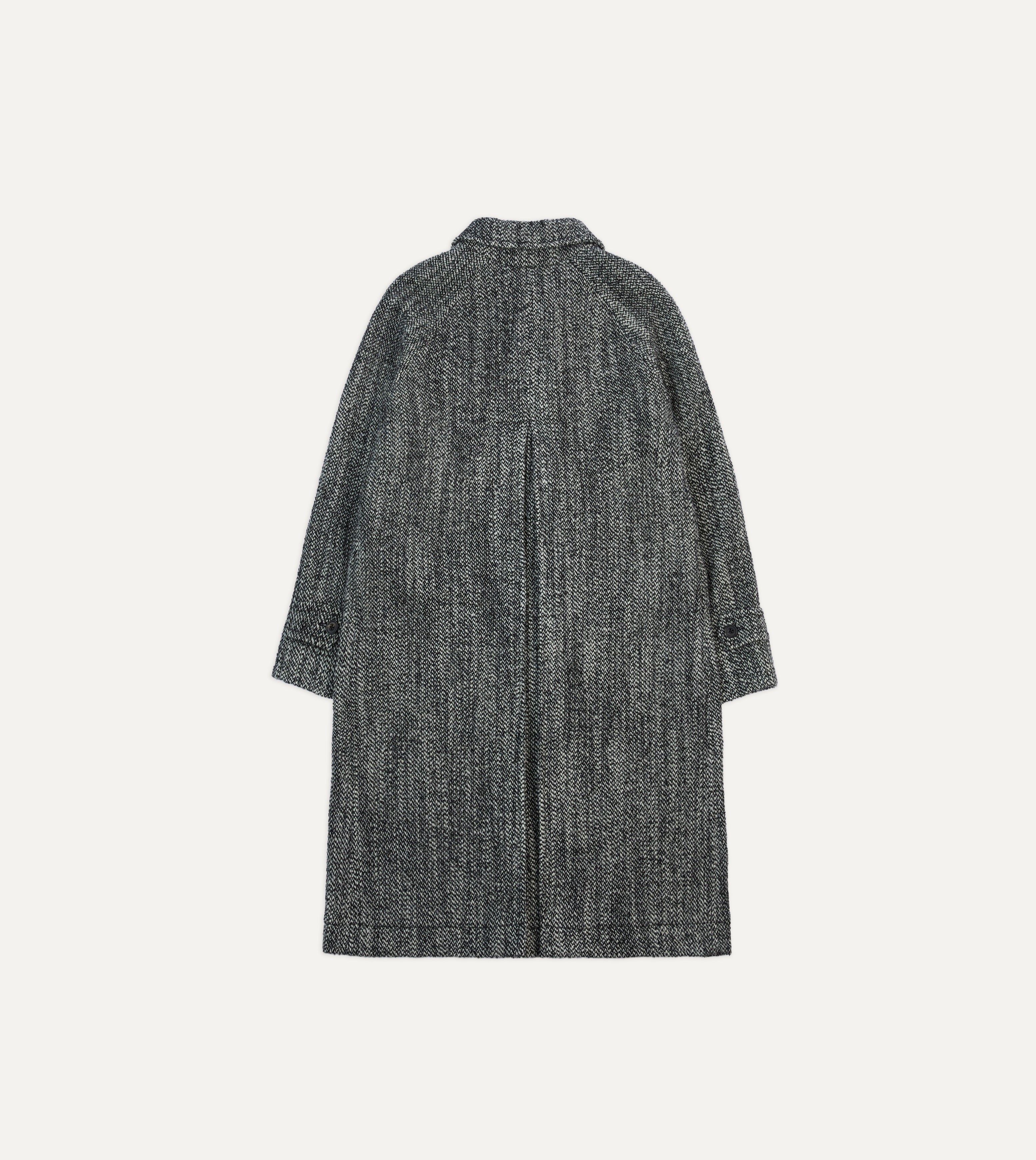 Salt and Pepper Wool Raglan Coat
